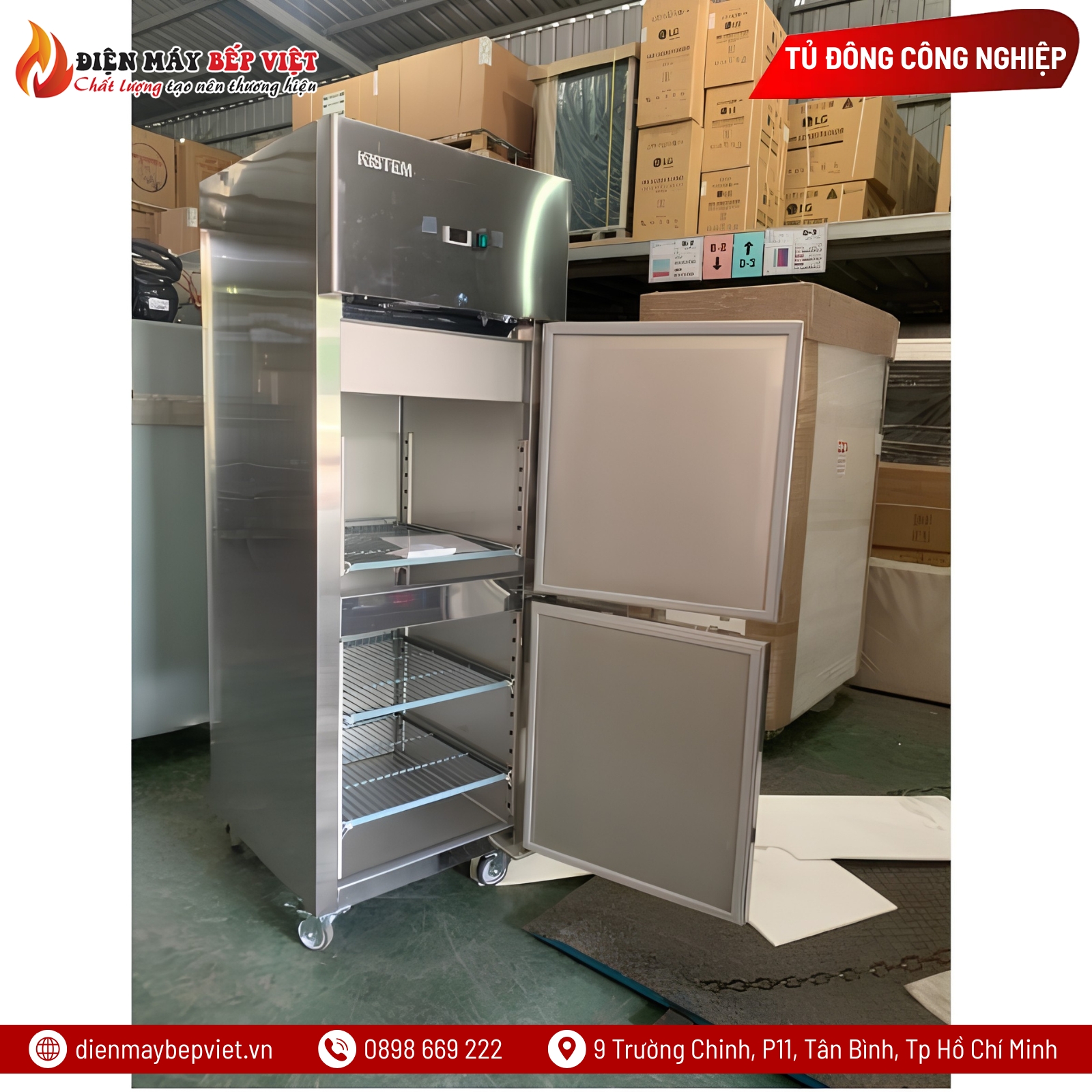 Tủ Đông 2 Cửa Quạt Lạnh Kistem KIS-XFGN25F