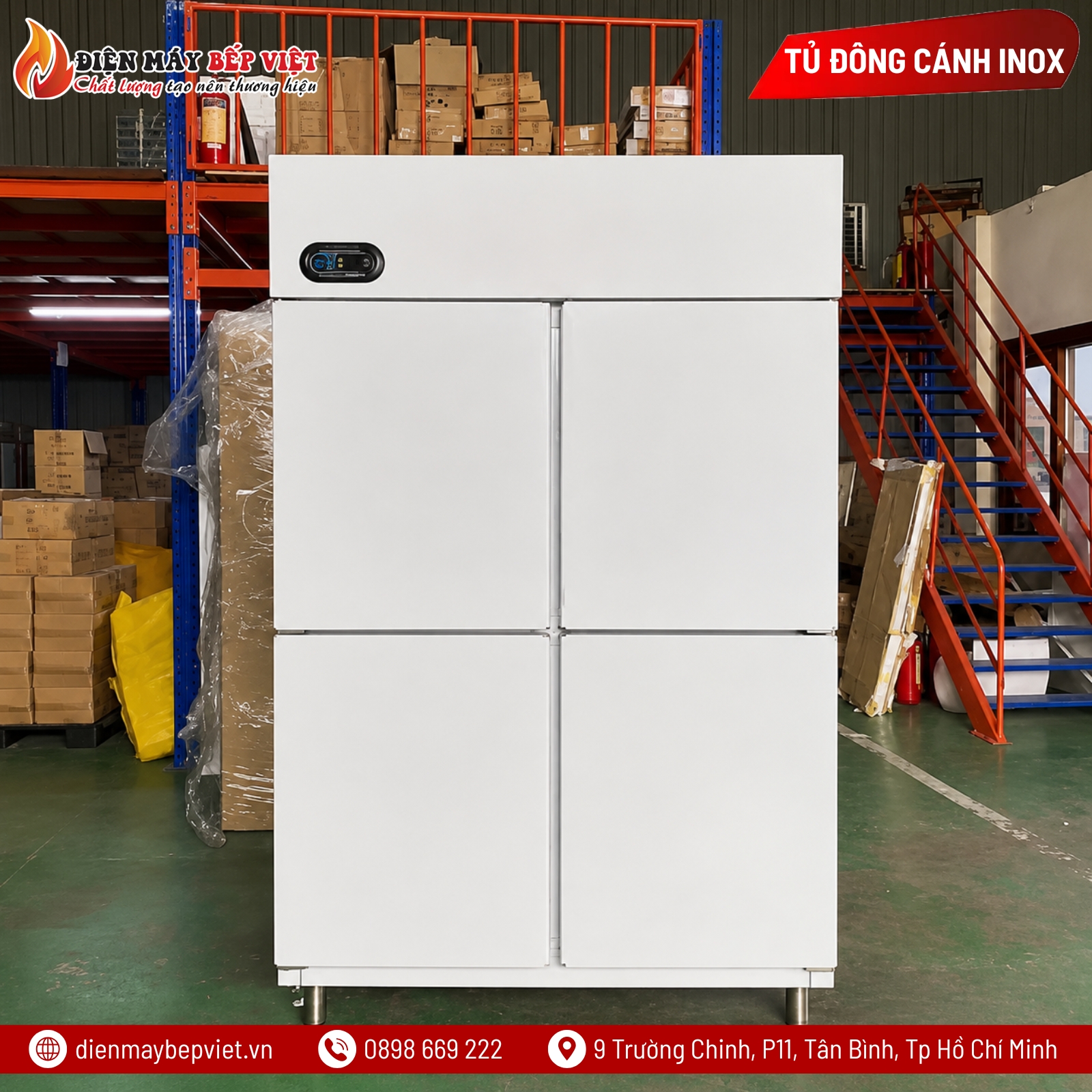 Tủ Đông 4 Cánh Inox Berjaya BS4DUF/Z