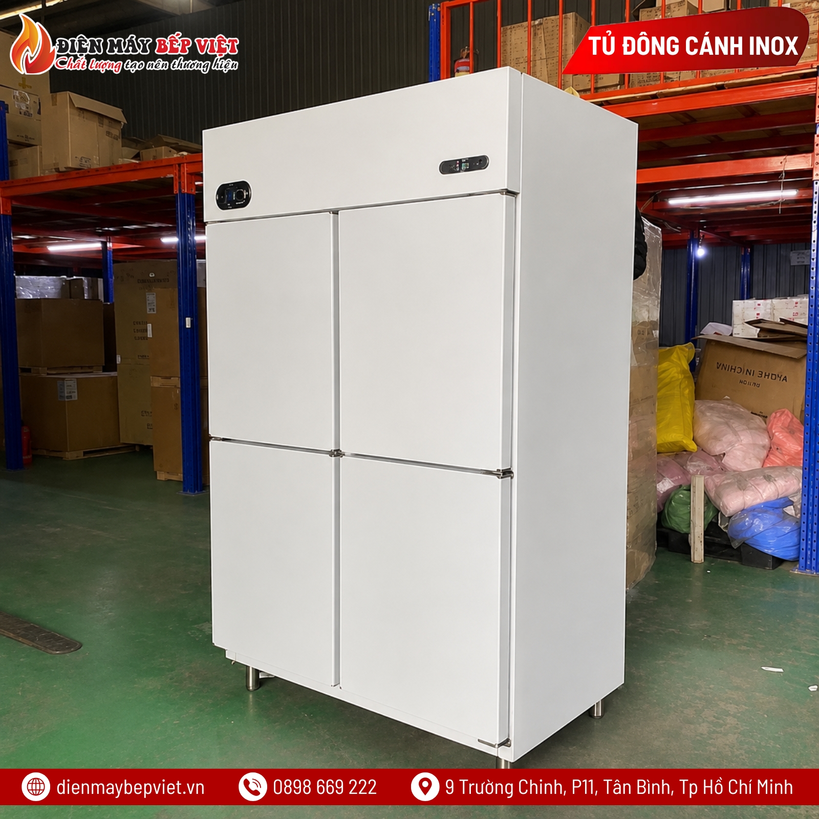 Tủ Đông 4 Cánh Inox Berjaya BS4DUF/Z