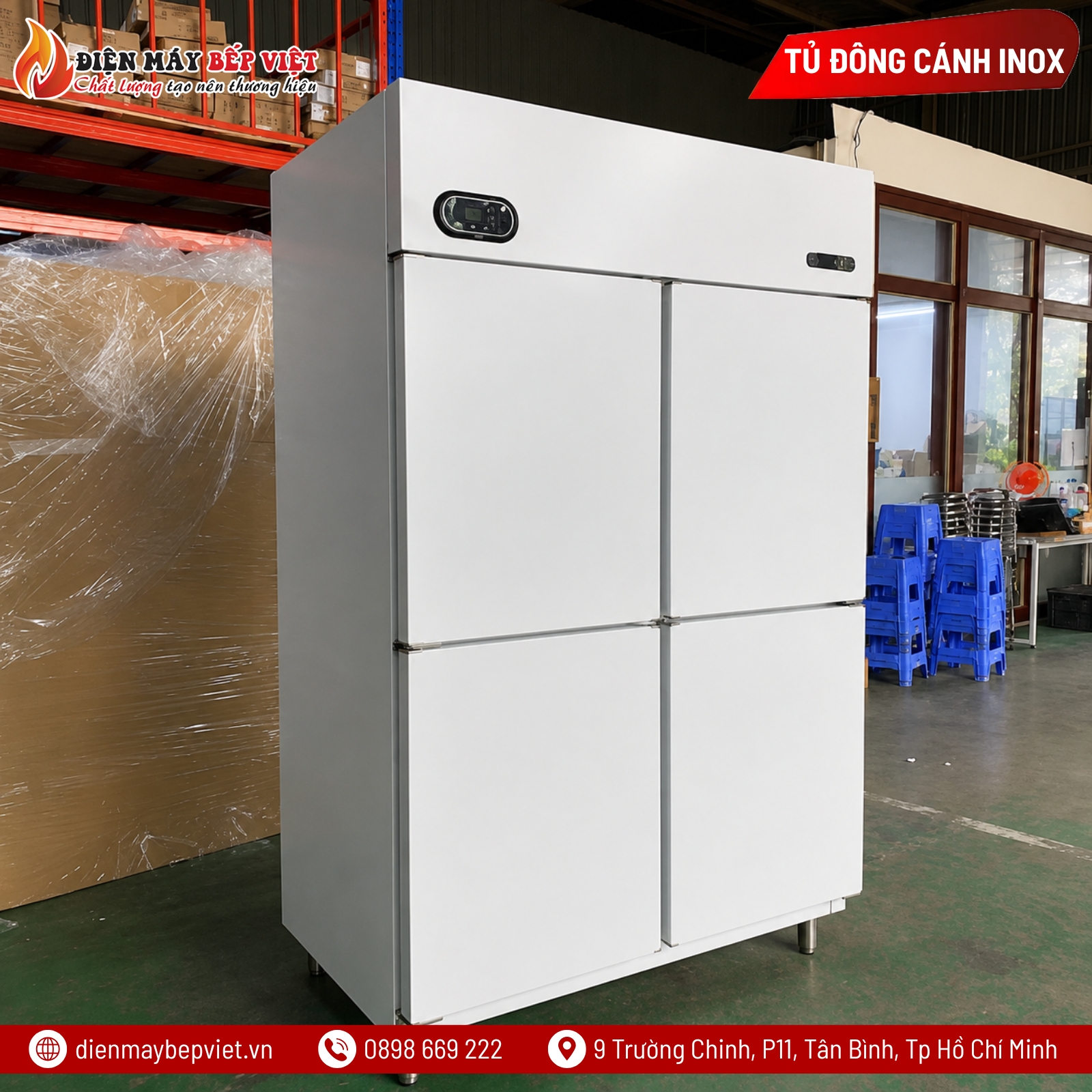Tủ Đông 4 Cánh Inox Berjaya BS4DUF/Z