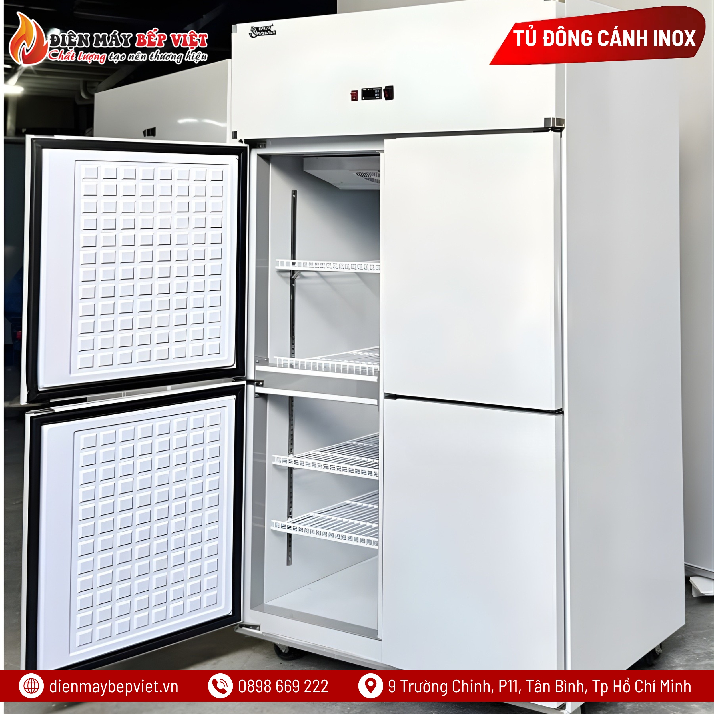 Tủ Đông 4 Cánh - Quạt Gió - 2 Chế Độ