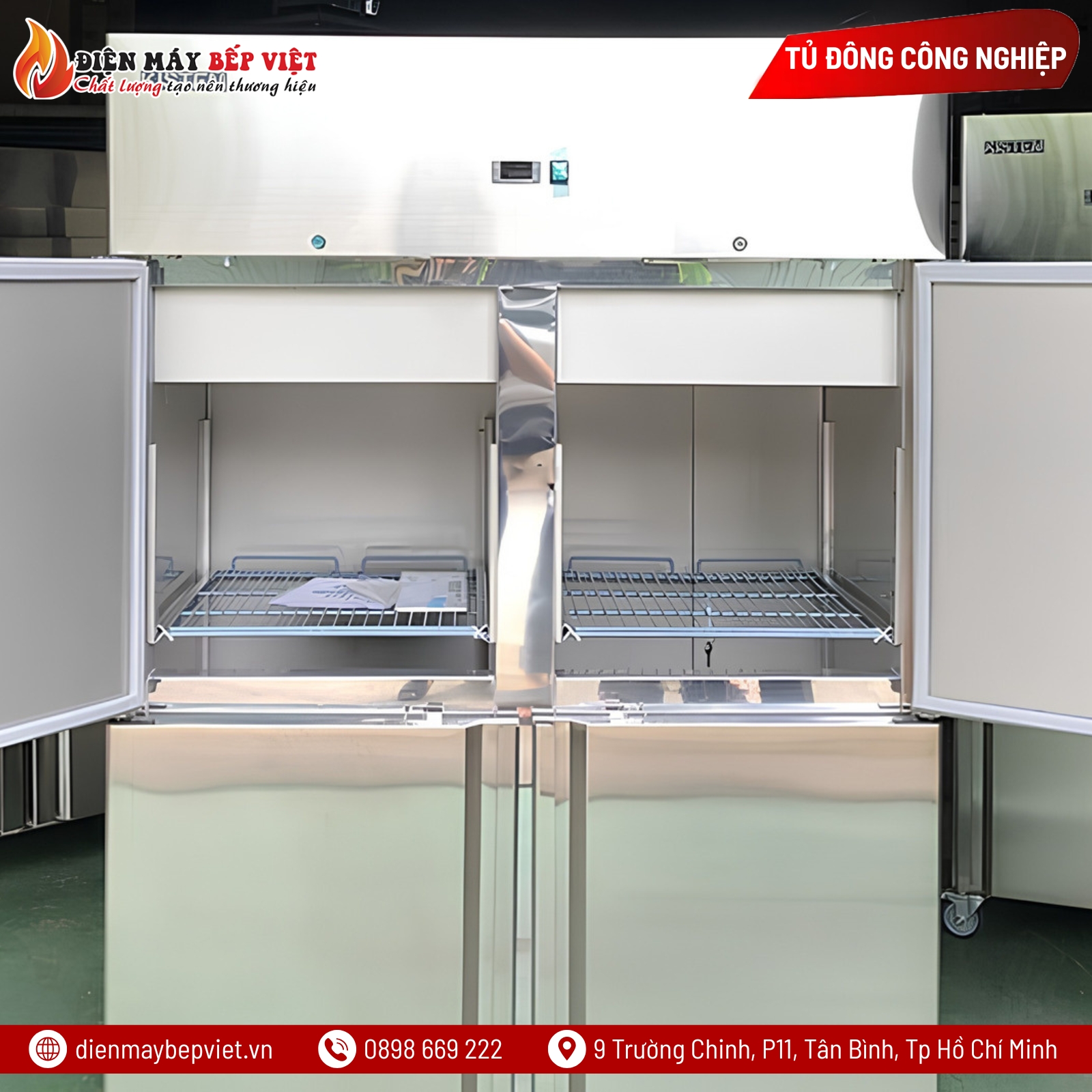 Tủ Đông 4 Cánh Quạt Lạnh Kistem KIS-XFGN45F