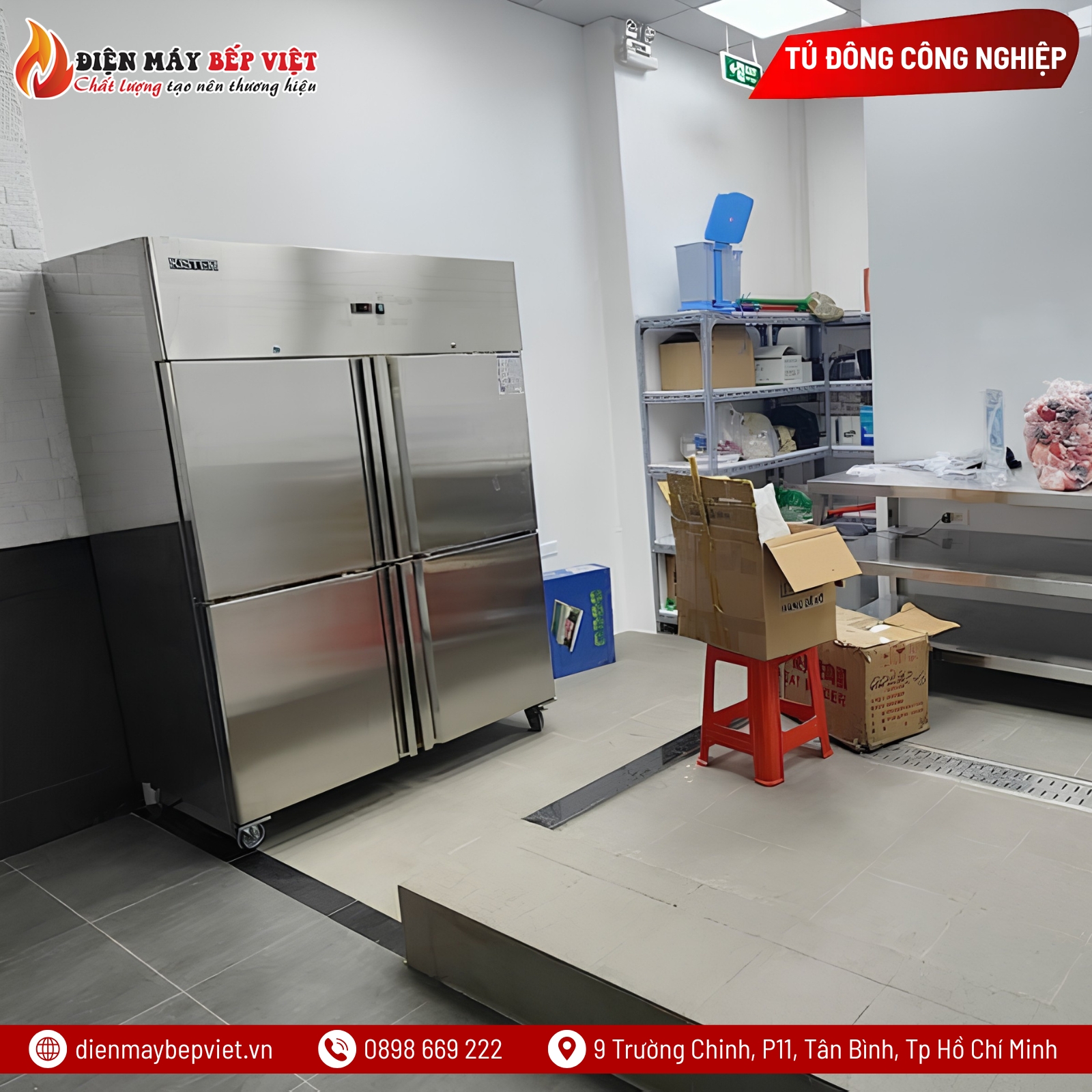 Tủ Đông 4 Cánh Quạt Lạnh Kistem KIS-XFGN45F