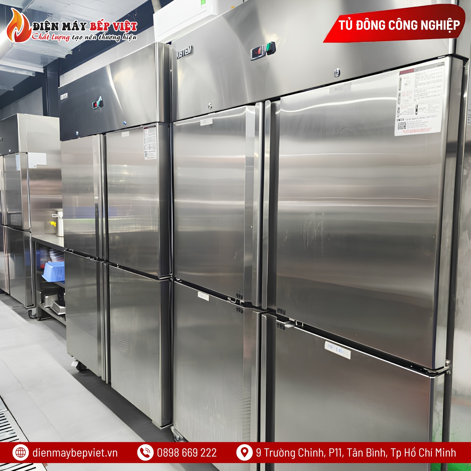 Tủ Đông 4 Cánh Quạt Lạnh Kistem KIS-XFGN45F