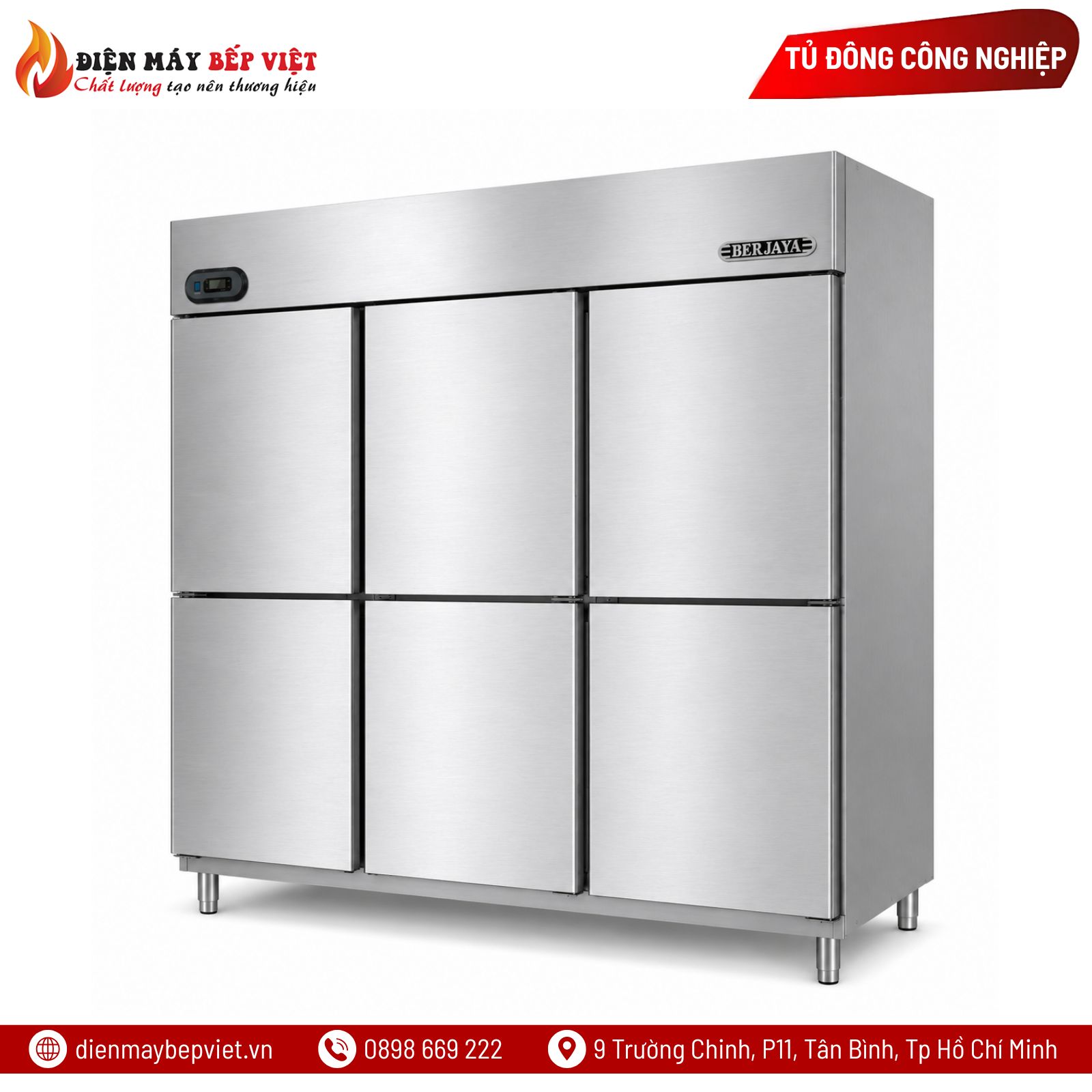 Tủ Đông 6 Cánh Inox Berjaya BS6DUF/Z
