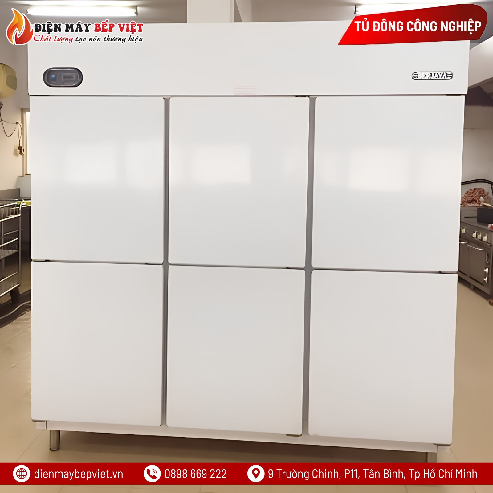 Tủ Đông 6 Cánh Inox Berjaya BS6DUF/Z