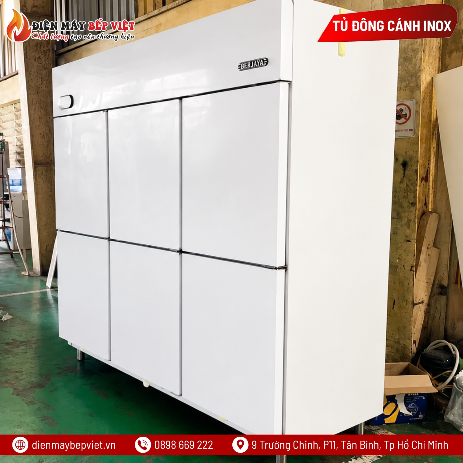 Tủ Đông 6 Cánh Inox Berjaya BS6DUF/Z