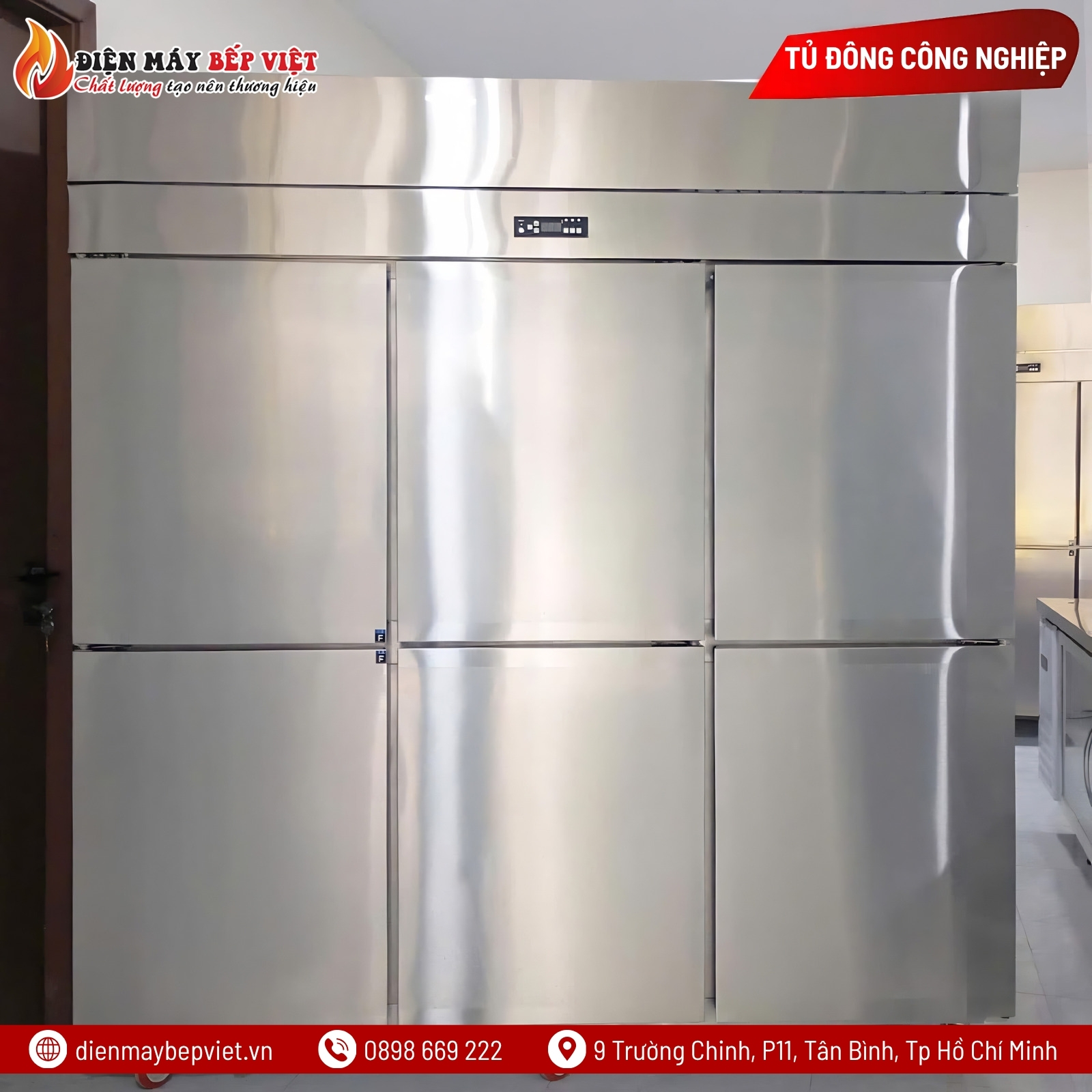 Tủ Đông 6 Cánh Inox Quạt Lạnh Lightcool LS-1200F-1253L