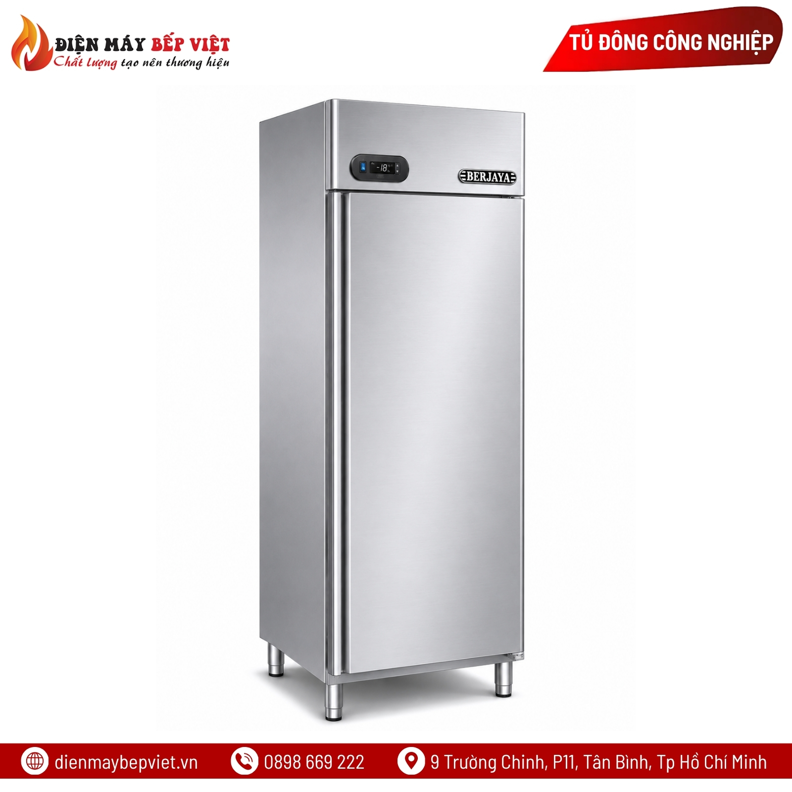 Tủ Đông Inox 1 Cánh Dài Berjaya BS1FDUF/Z/GN
