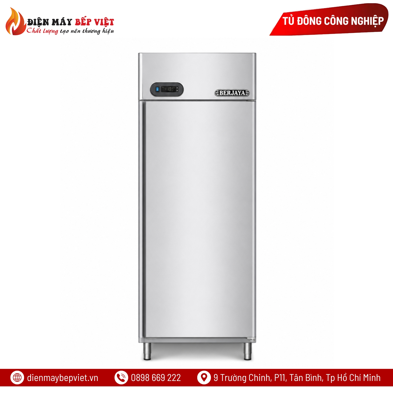 Tủ Đông Inox 1 Cánh Dài Berjaya BS1FDUF/Z/GN