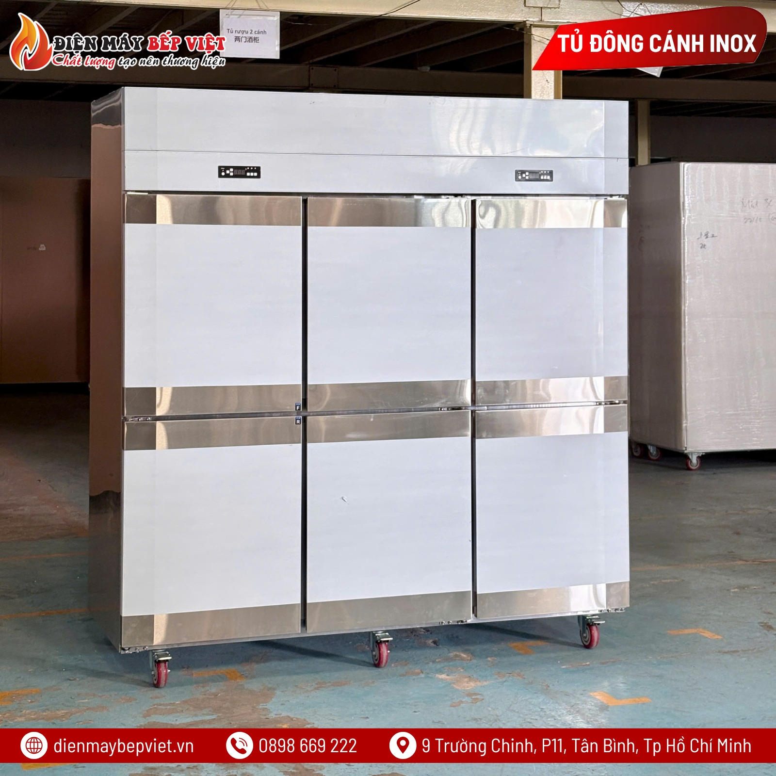 Tủ Đông Mát 2 Chế Độ 6 Cánh Inox Lightcool LS-1200F-6C2