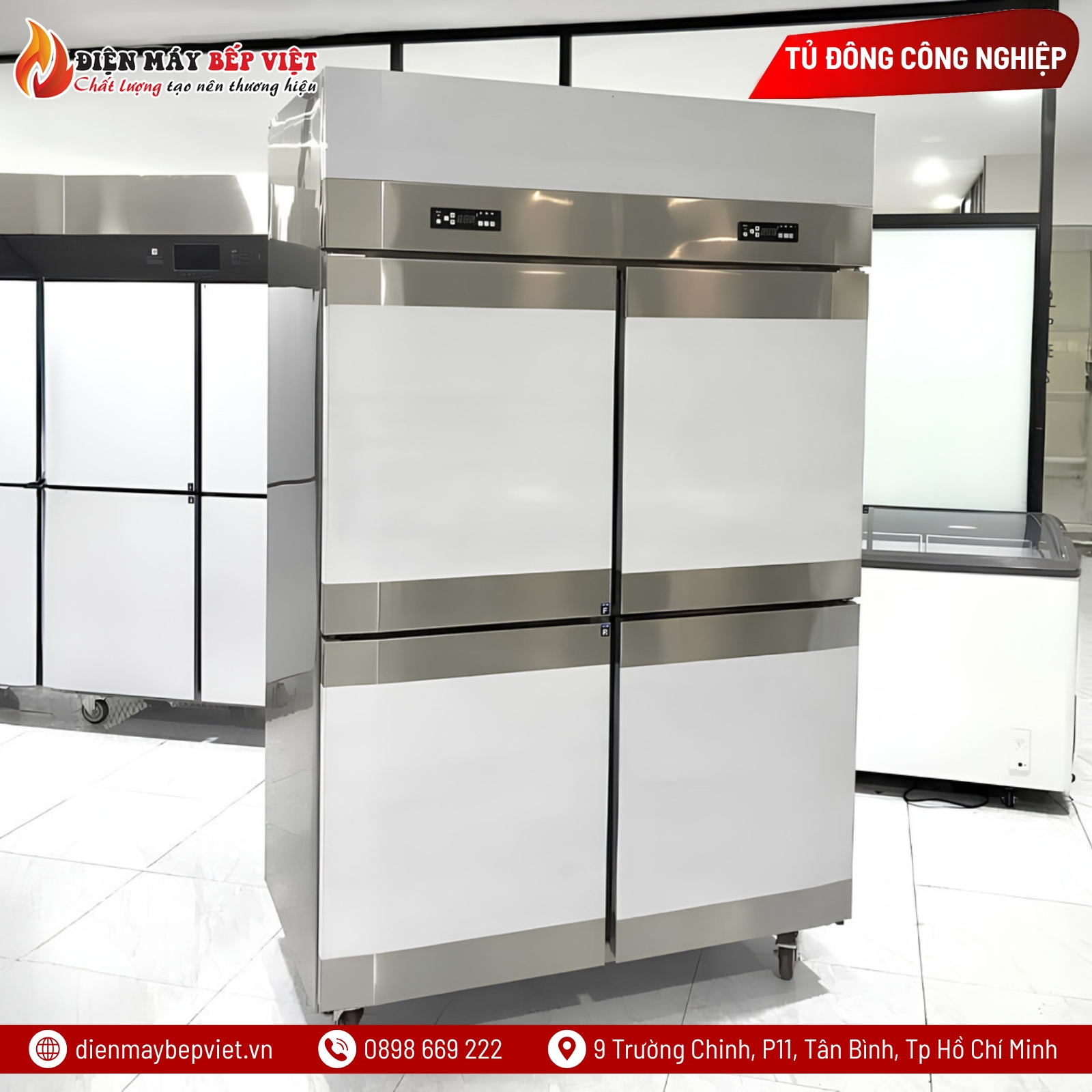 Tủ Đông Mát 2 Chế Độ Quạt Lạnh 4 Cánh Inox Lightcool LS-1200F-4C2