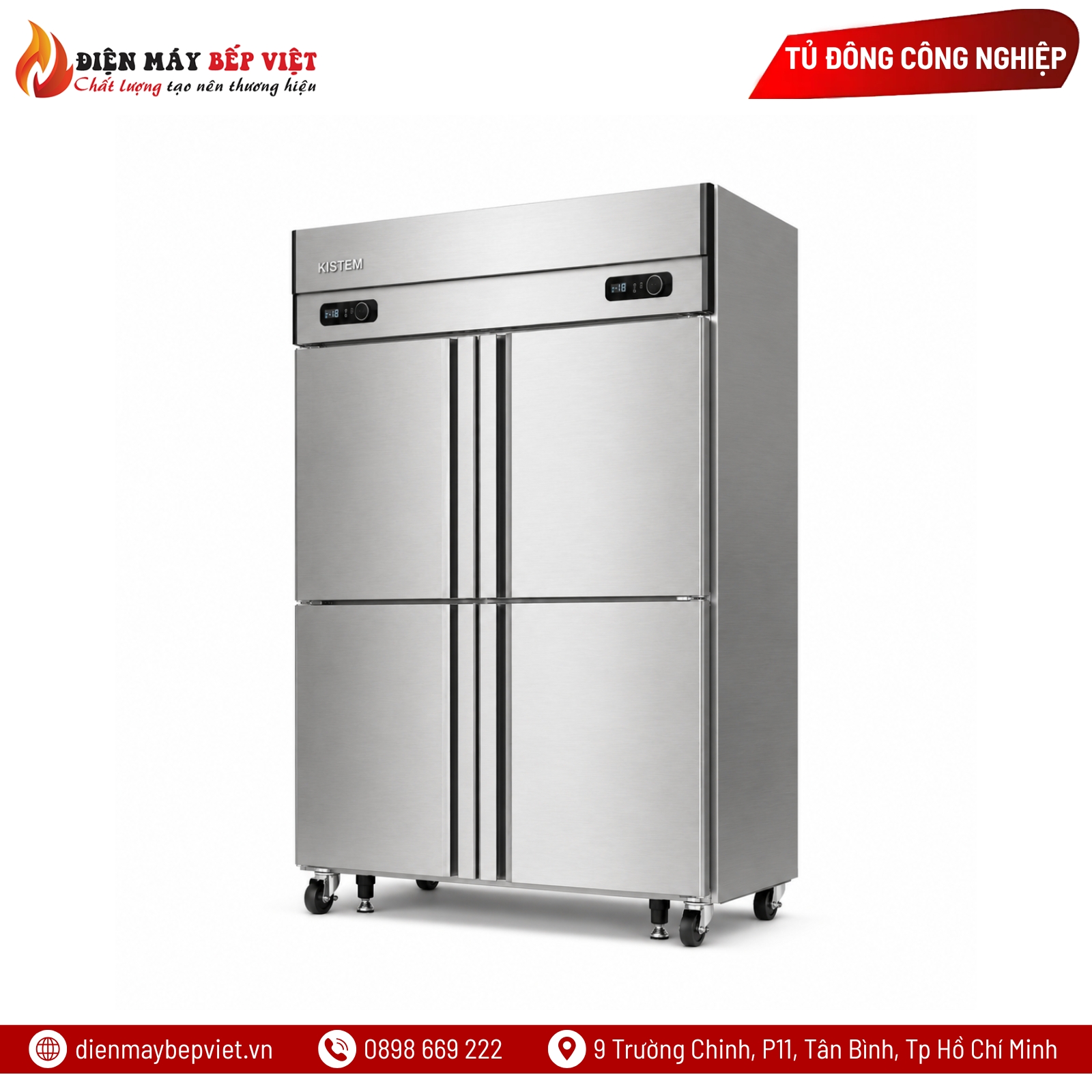 Tủ Đông Mát 4 Cánh Coil Kistem KIS-XD45HRF