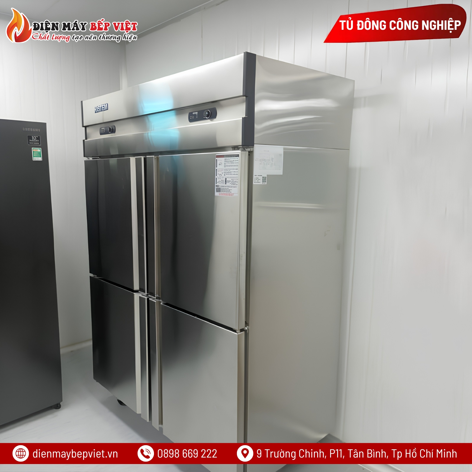 Tủ Đông Mát 4 Cánh Coil Kistem KIS-XD45HRF