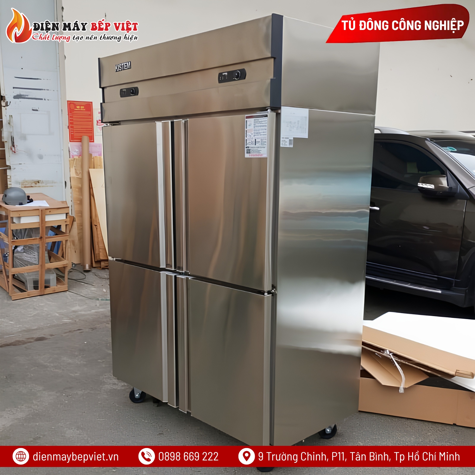 Tủ Đông Mát 4 Cánh Coil Kistem KIS-XD45HRF