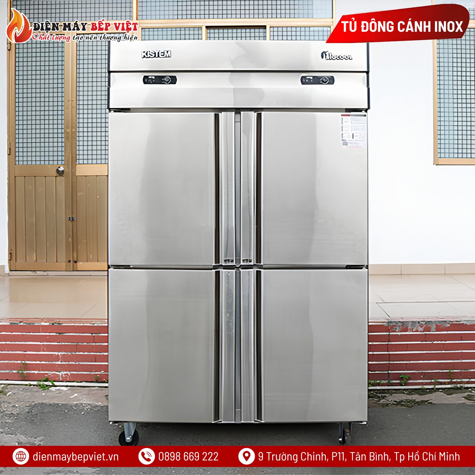 Tủ Đông Mát 4 Cánh Coil Kistem KIS-XD45HRF