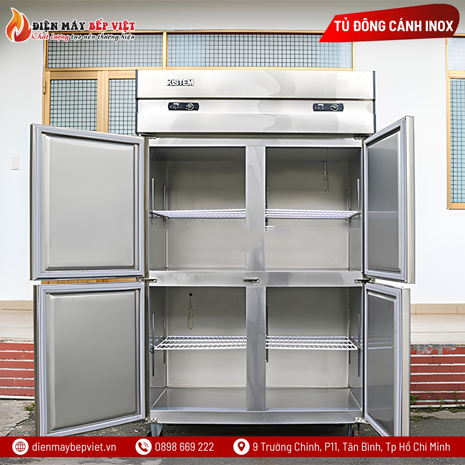 Tủ Đông Mát 4 Cánh Coil Kistem KIS-XD45HRF