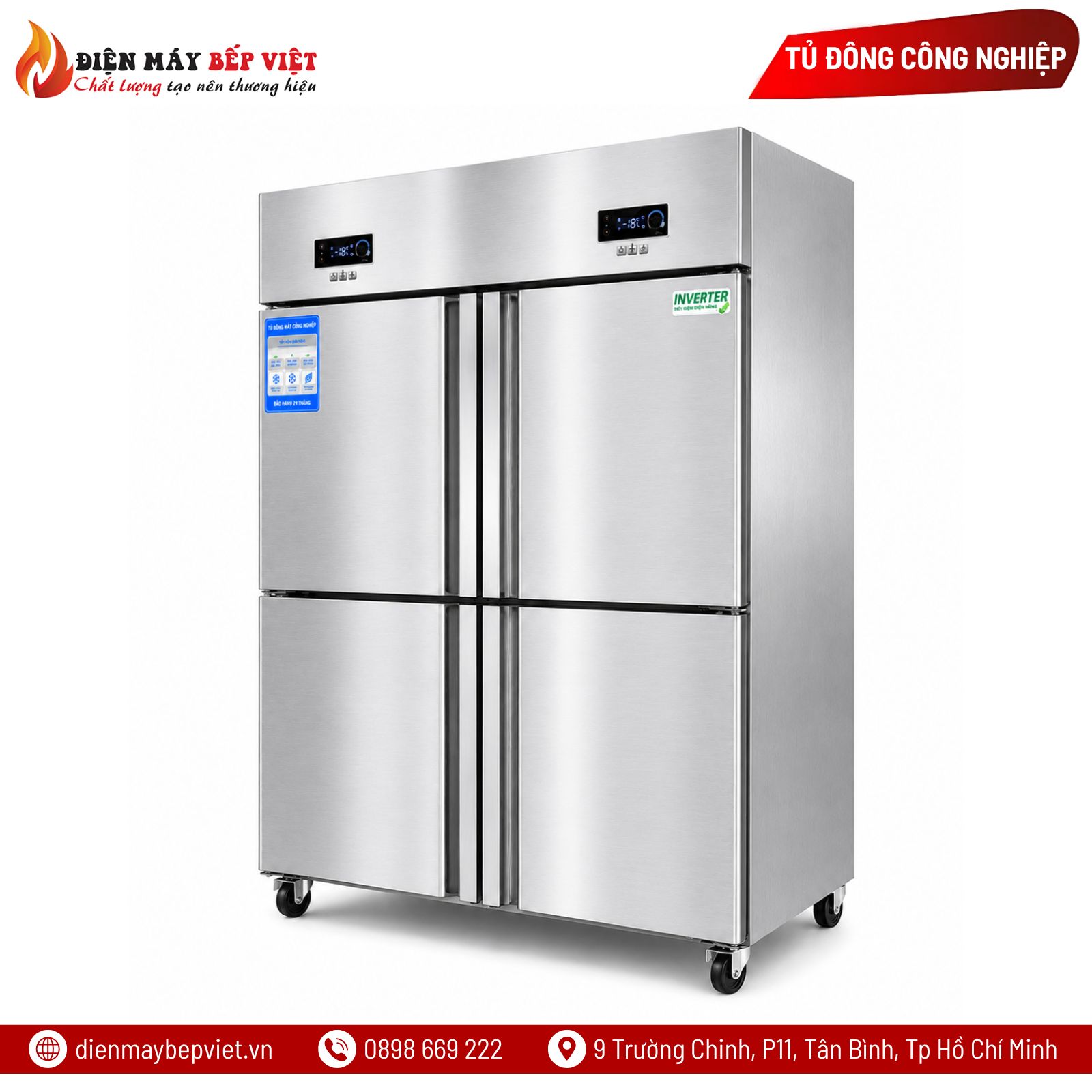 Tủ Đông Mát 4 Cánh Inox 2 Chế Độ Snow Village SLLDZ4-820L