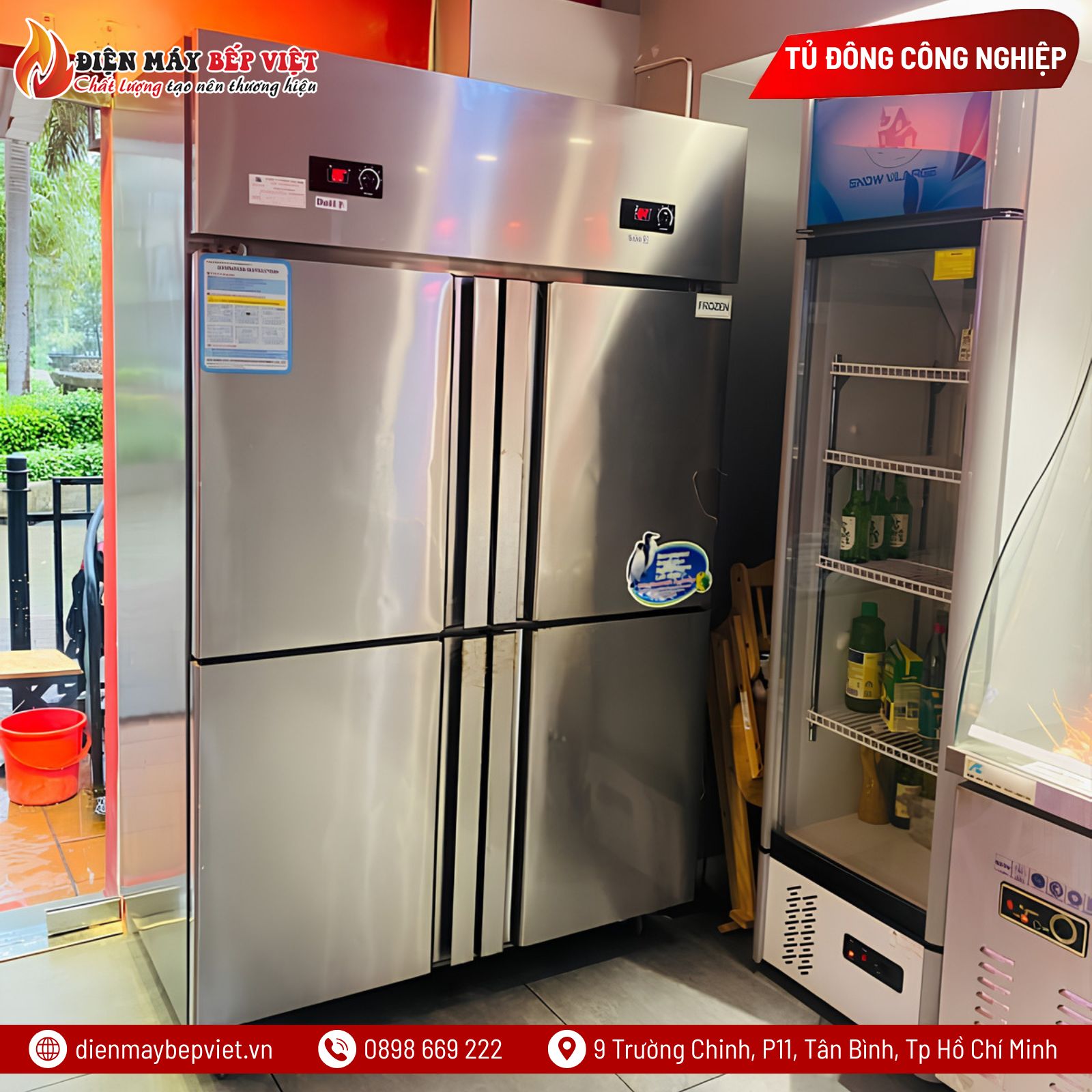Tủ Đông Mát 4 Cánh Inox 2 Chế Độ Snow Village SLLDZ4-820L