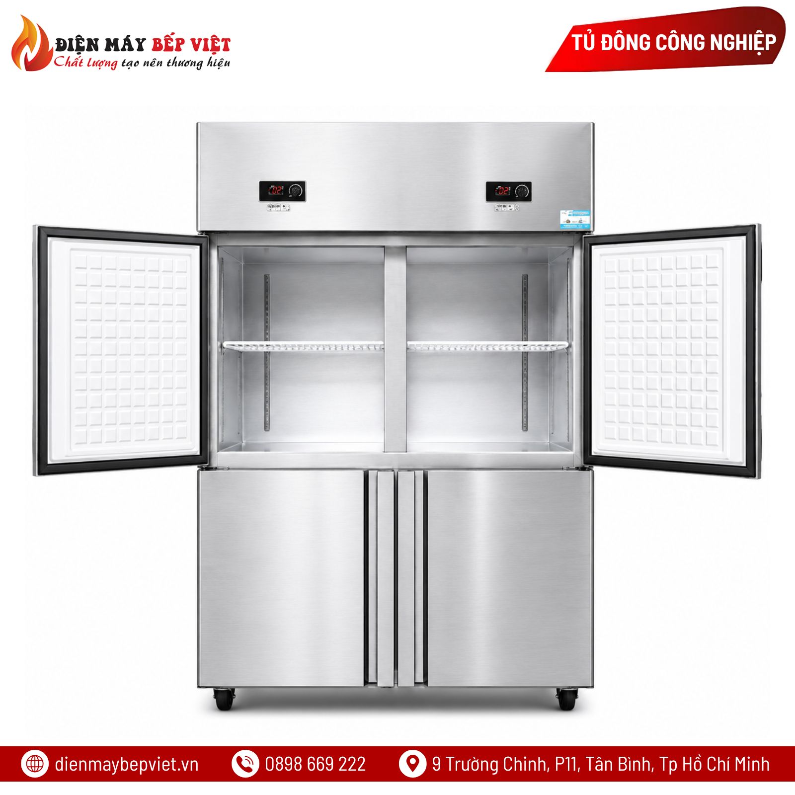 Tủ Đông Mát 4 Cánh Inox 2 Chế Độ Snow Village SLLDZ4-820L