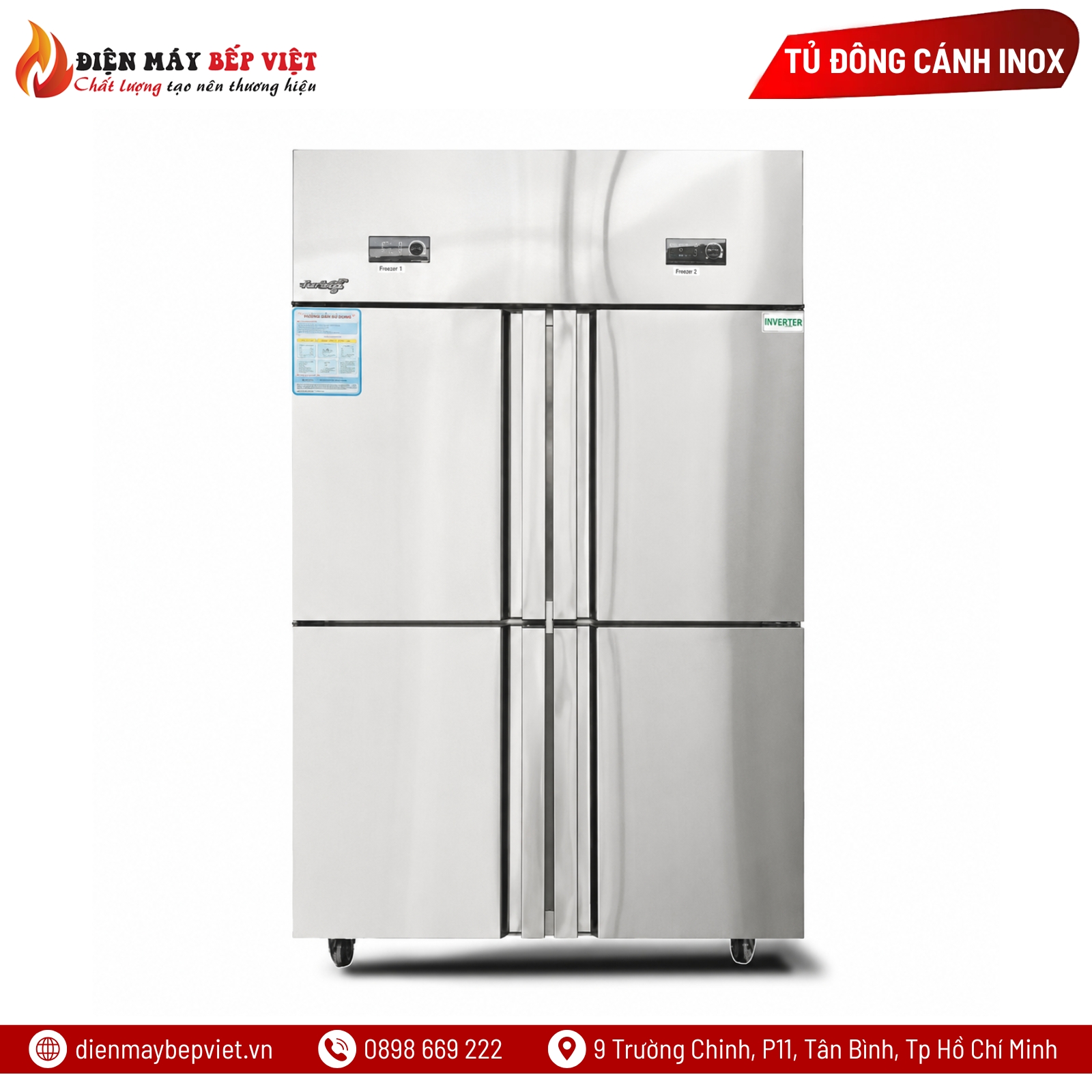 Tủ Đông Mát 4 Cánh Inox 2 Chế Độ Snow Village SLLDZ4-820L