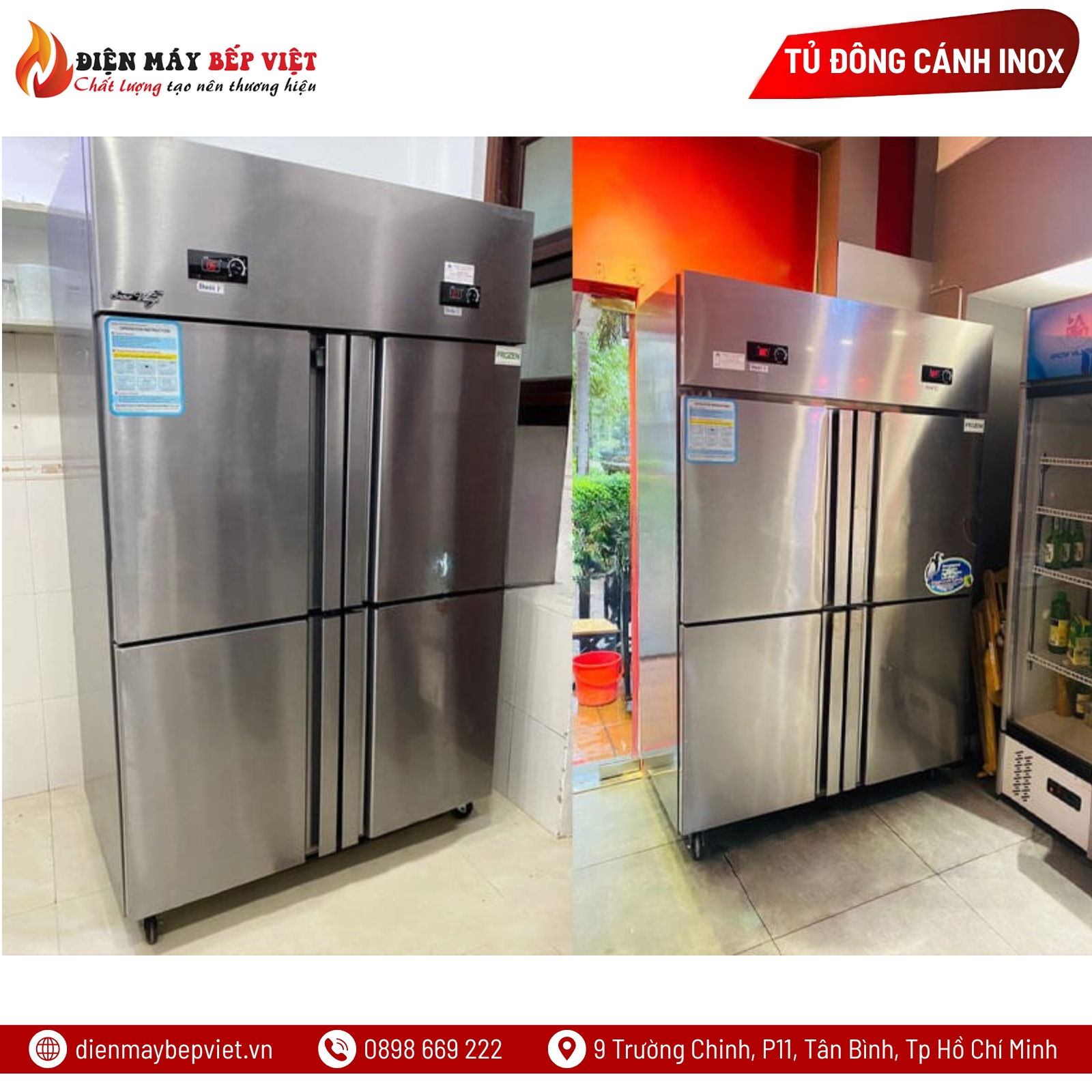 Tủ Đông Mát 4 Cánh Inox 2 Chế Độ Snow Village SLLDZ4-820L