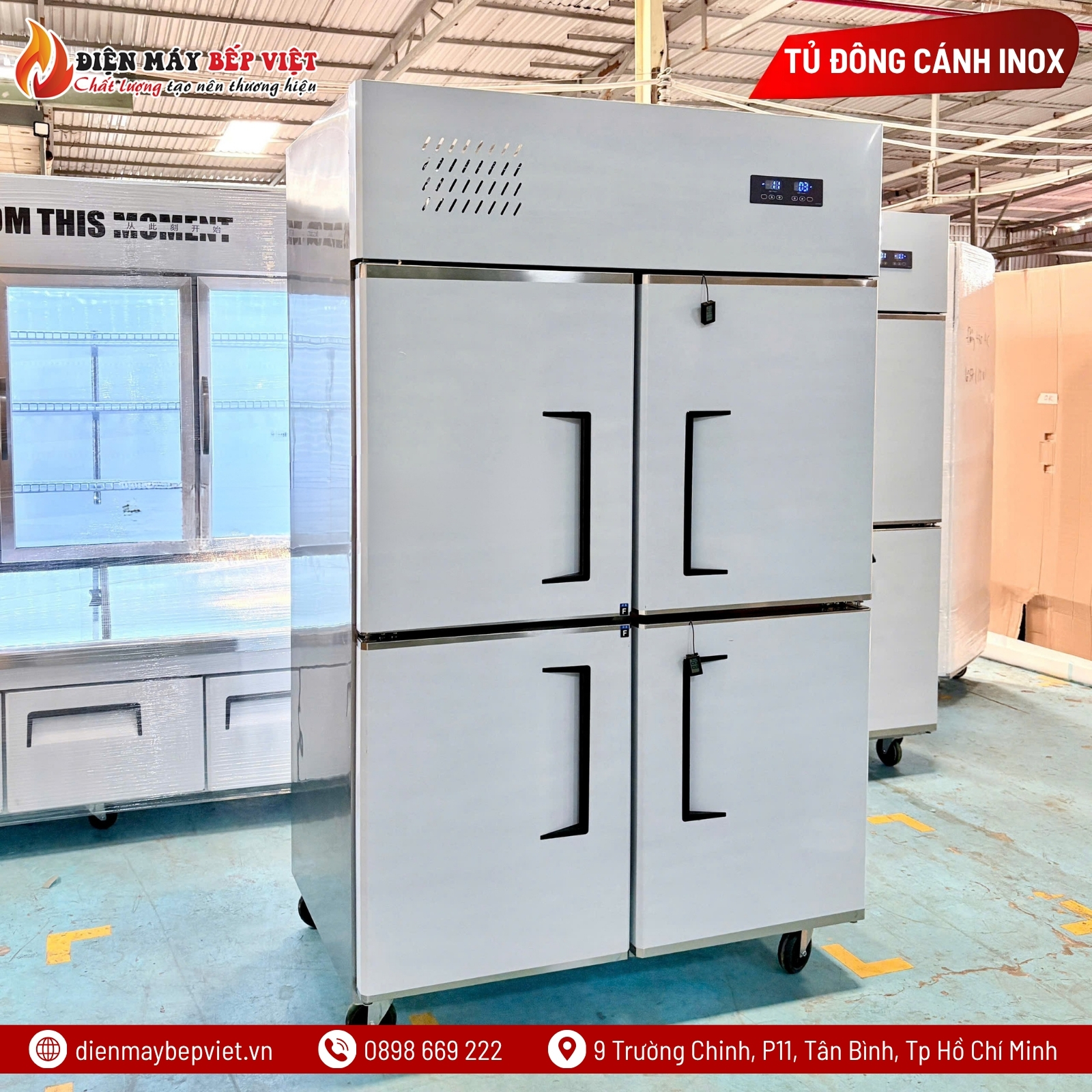 Tủ Đông Mát 4 Cánh Lạnh Trực Tiếp Lightcool LS-1200F-1018L