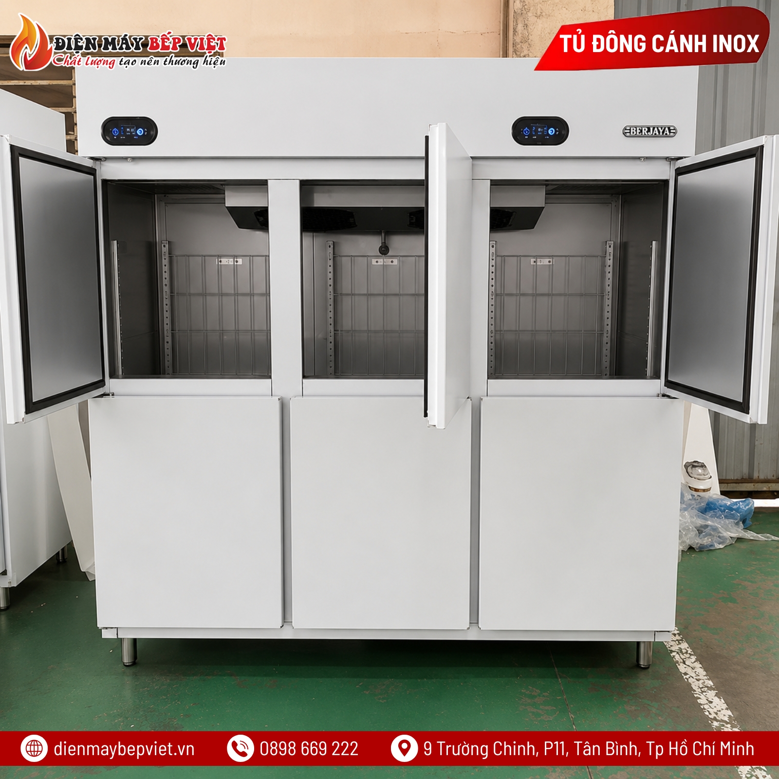 Tủ Đông Mát 6 Cánh Berjaya BSDU4C2F/Z