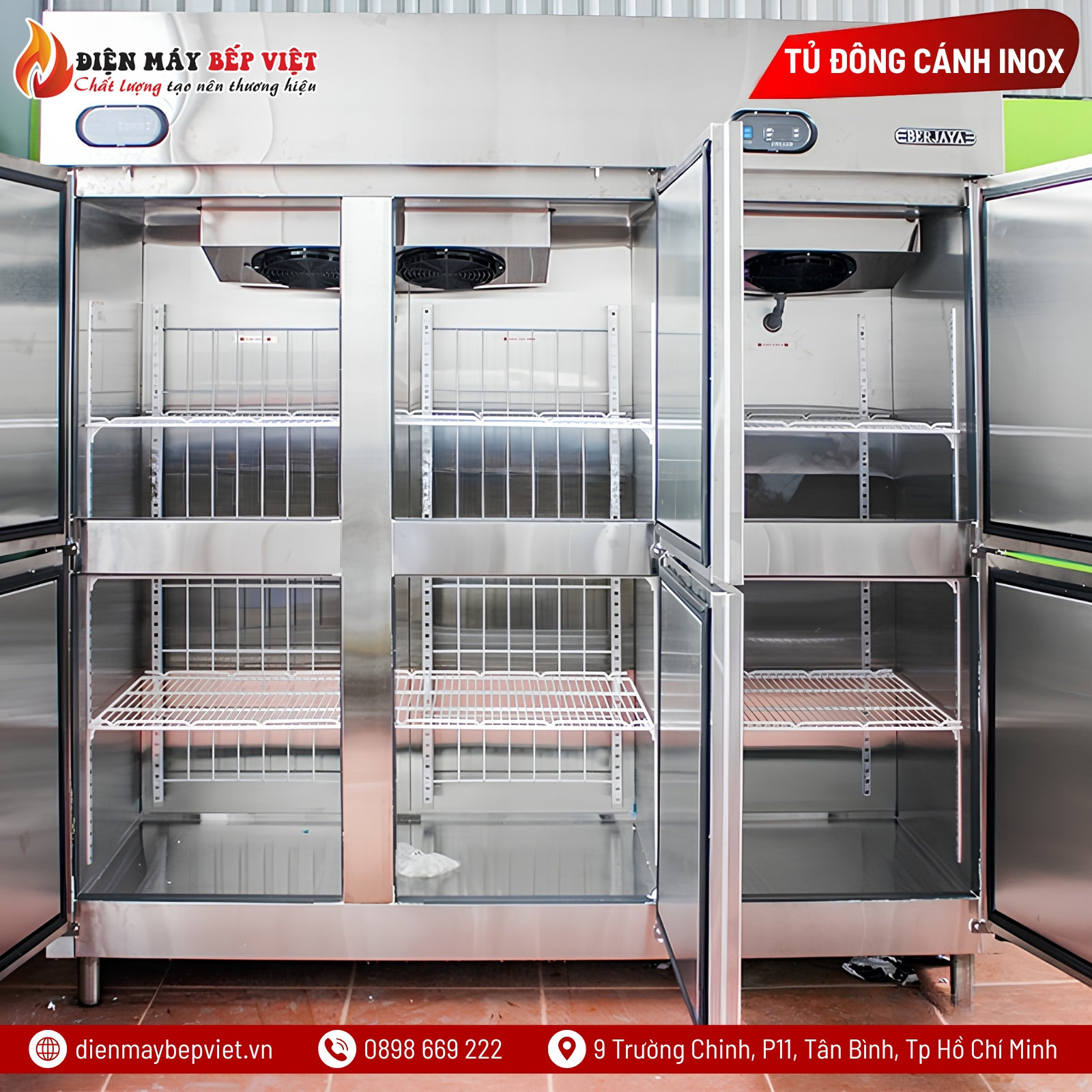 Tủ Đông Mát 6 Cánh Berjaya BSDU4F2C/Z