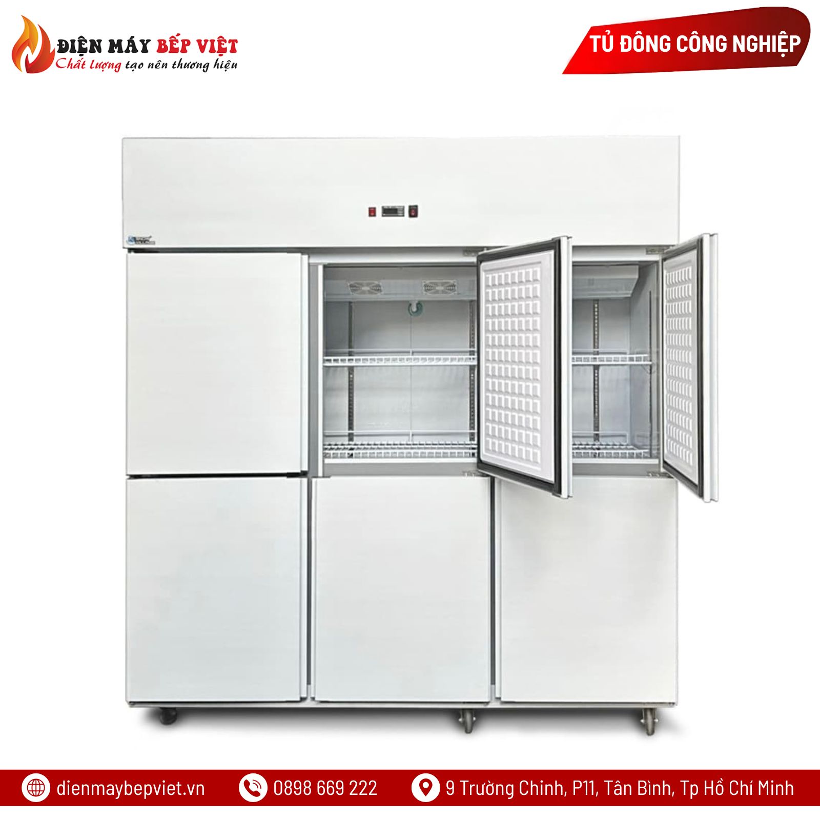Tủ Đông Mát 6 Cánh Quạt Lạnh Snow Village SLLDZ4-1300LS