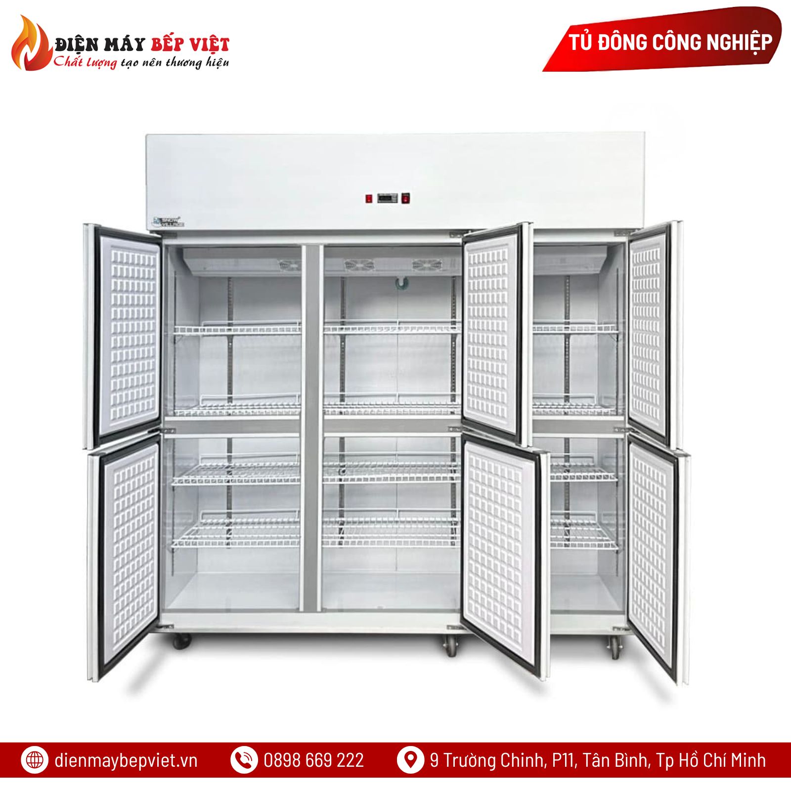 Tủ Đông Mát 6 Cánh Quạt Lạnh Snow Village SLLDZ4-1300LS