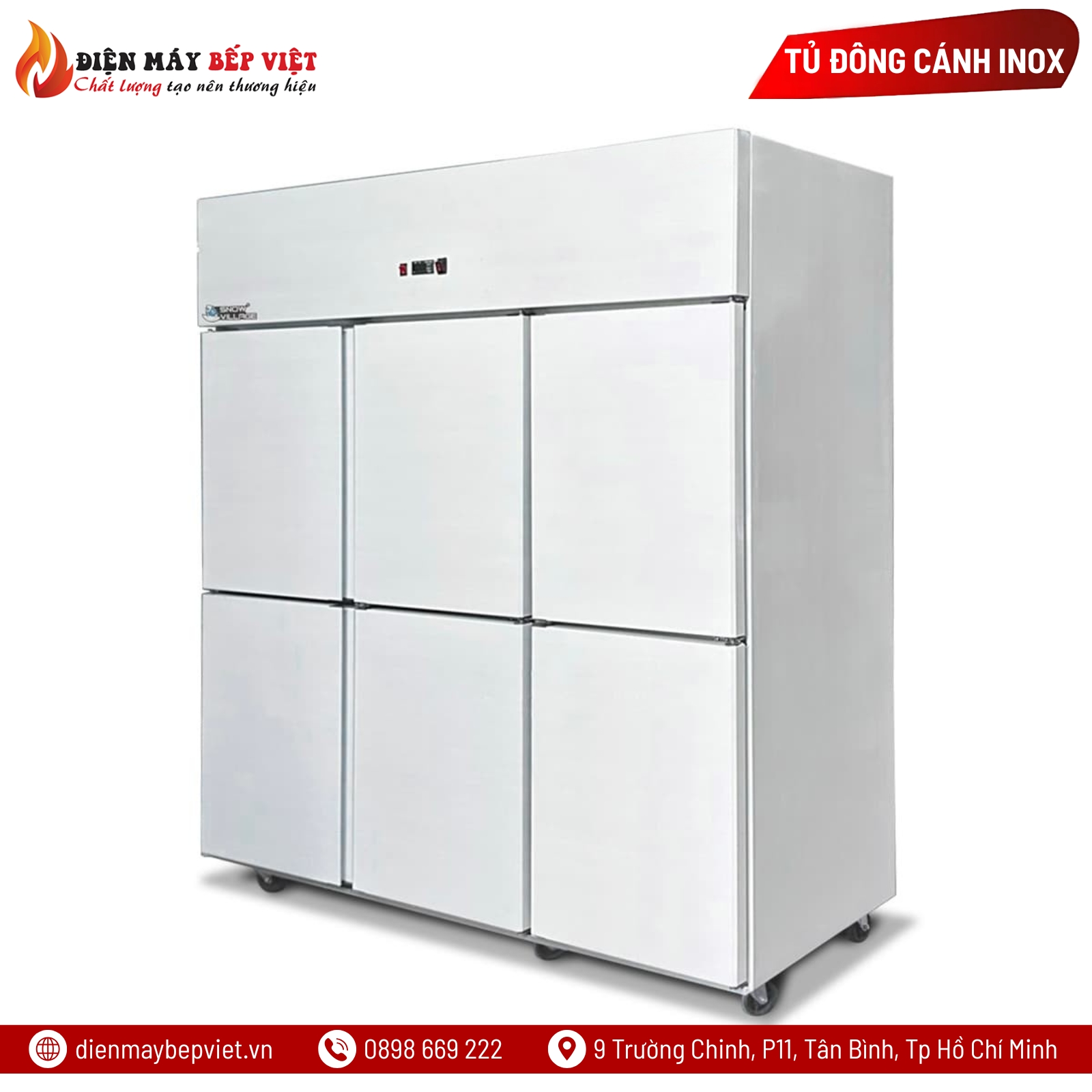 Tủ Đông Mát 6 Cánh Quạt Lạnh Snow Village SLLDZ4-1300LS
