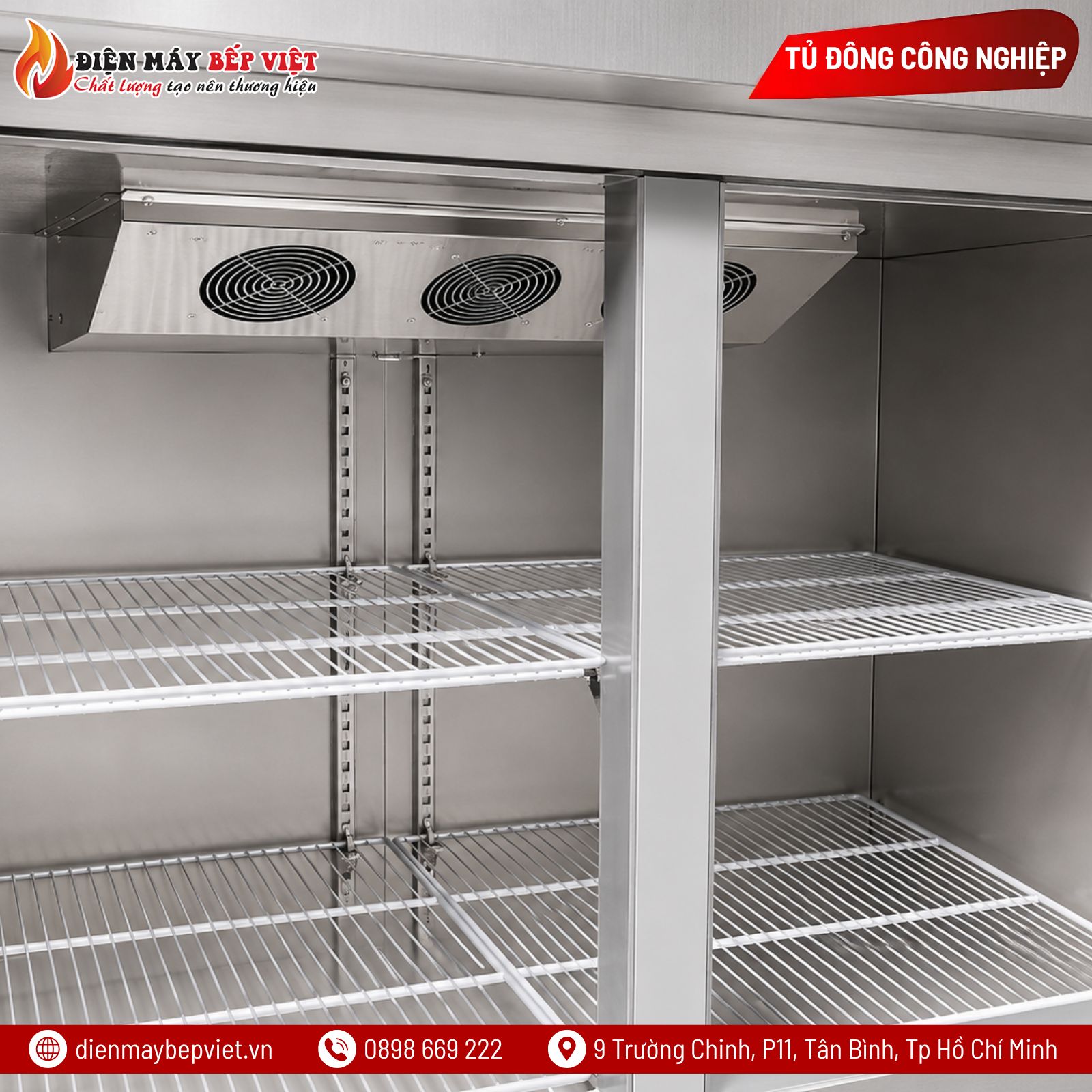 Tủ Đông Mát Inox 4 Cánh 950L Quạt Lạnh Snow Village SLLDZ4-820LD/950L