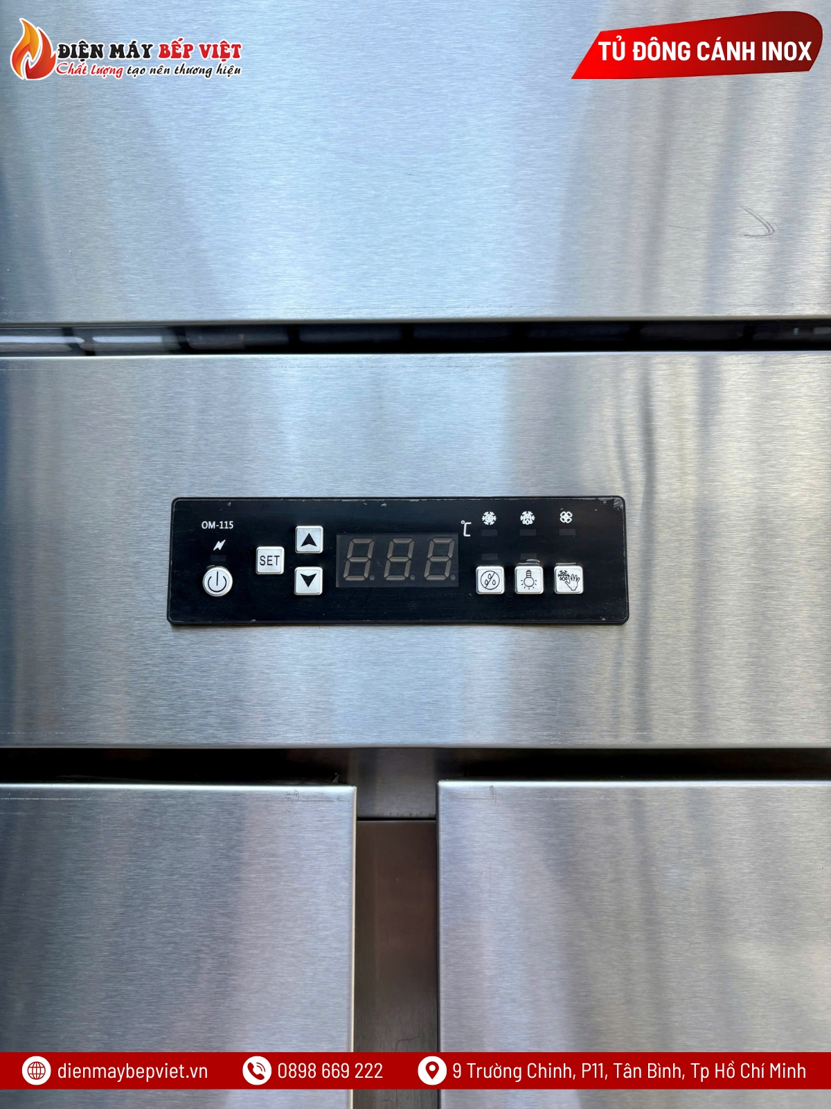 Tủ Đông Mát Quạt Lạnh 4 Cánh Inox Lightcool LS-1200F-4C1
