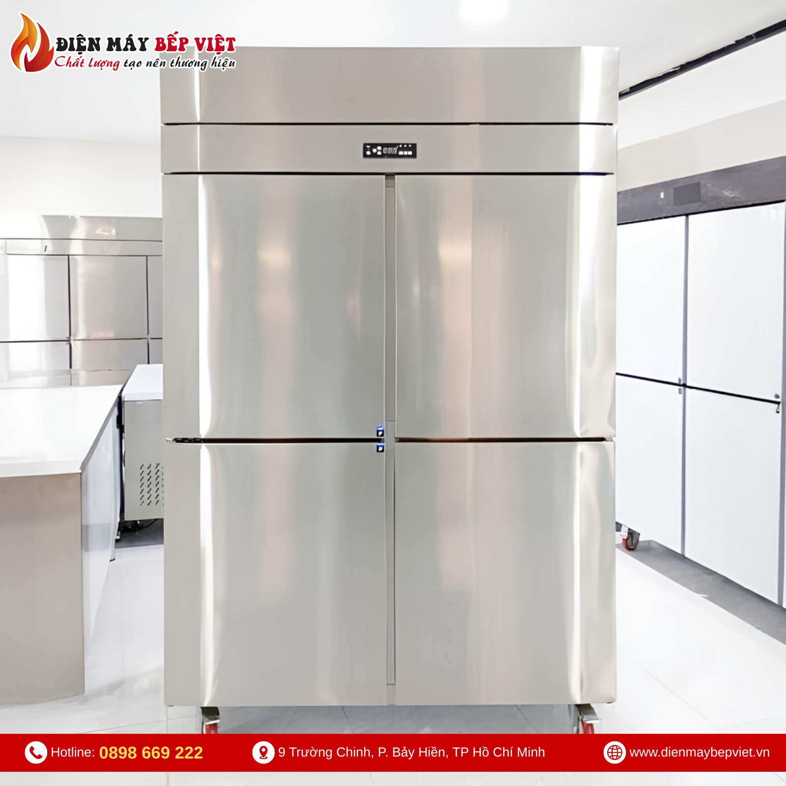 Tủ Đông Mát Quạt Lạnh 4 Cánh Inox Lightcool LS-1200F/A-ECO