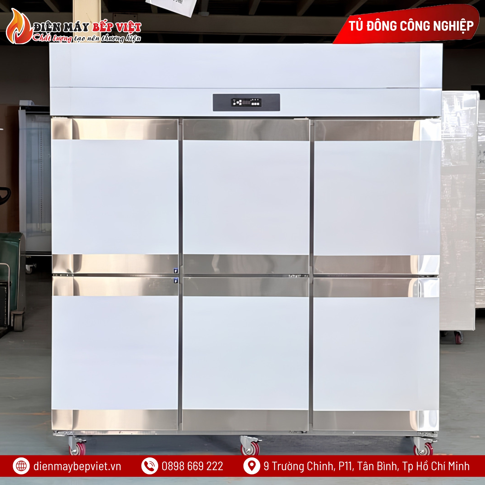 Tủ Đông Mát Quạt Lạnh 6 Cánh Inox Lightcool LS-1200F-6C1