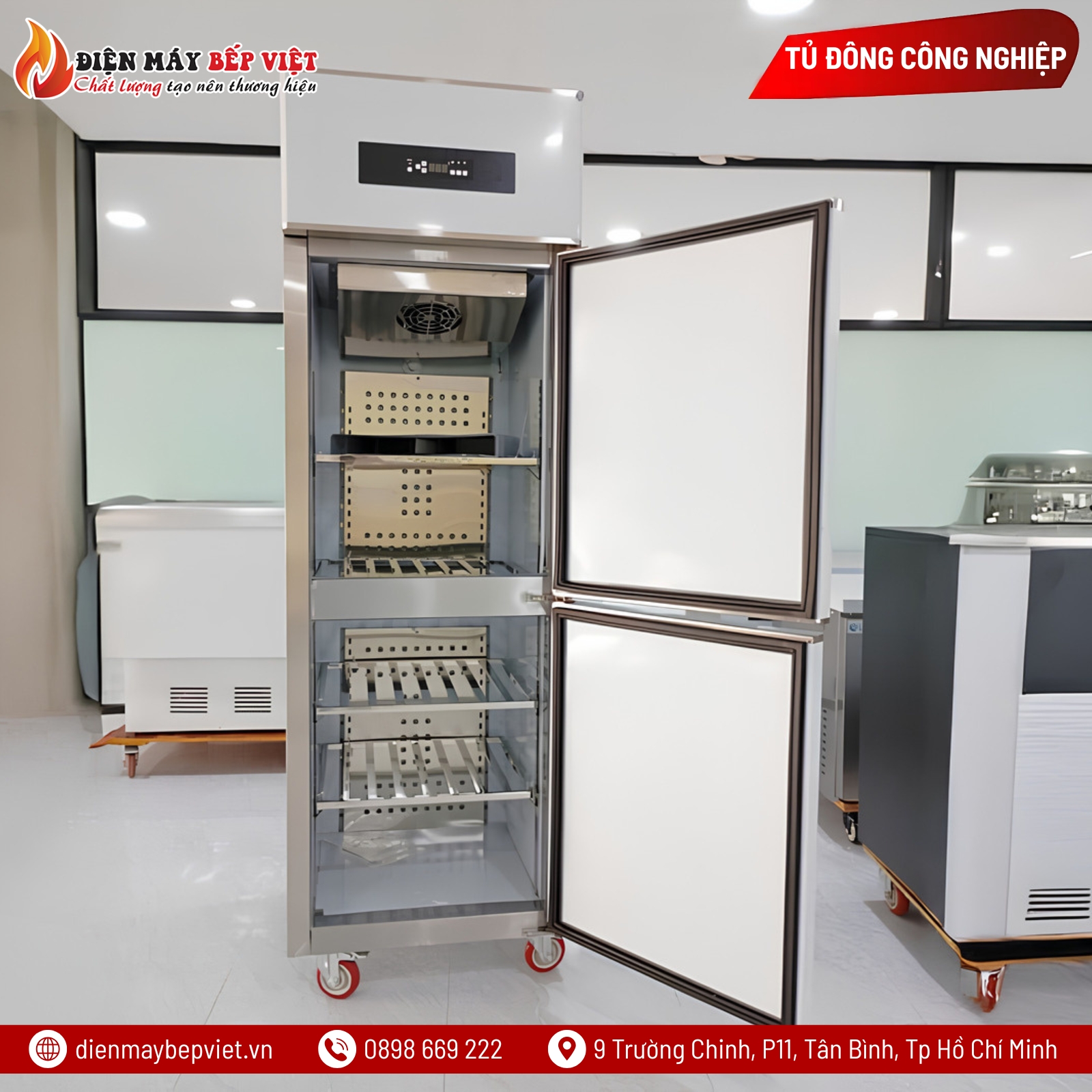 Tủ Đông Quạt Lạnh Đứng 2 Cánh Lightcool LS-1200F/350L