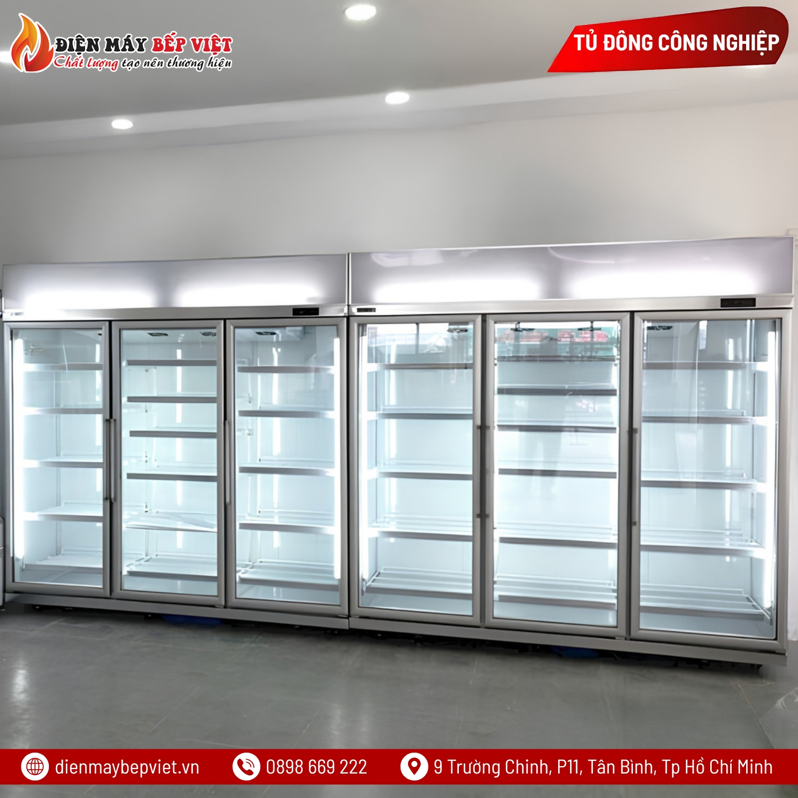 Tủ Đông Siêu Thị 3 Cánh Kính Kistem KIS-XS144F3Y