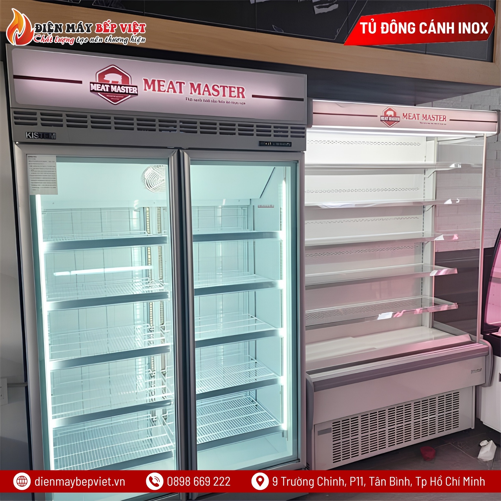 Tủ Đông Trưng Bày 2 Cánh Kính Kistem KIS-XS92F2Y