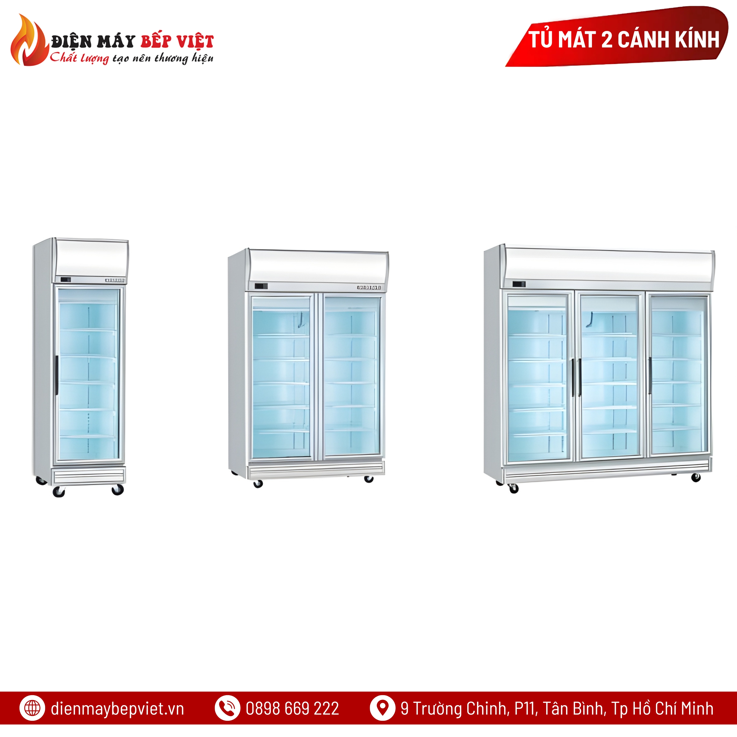 Tủ Mát 2 Cánh Kính Berjaya 2D/DC-SM