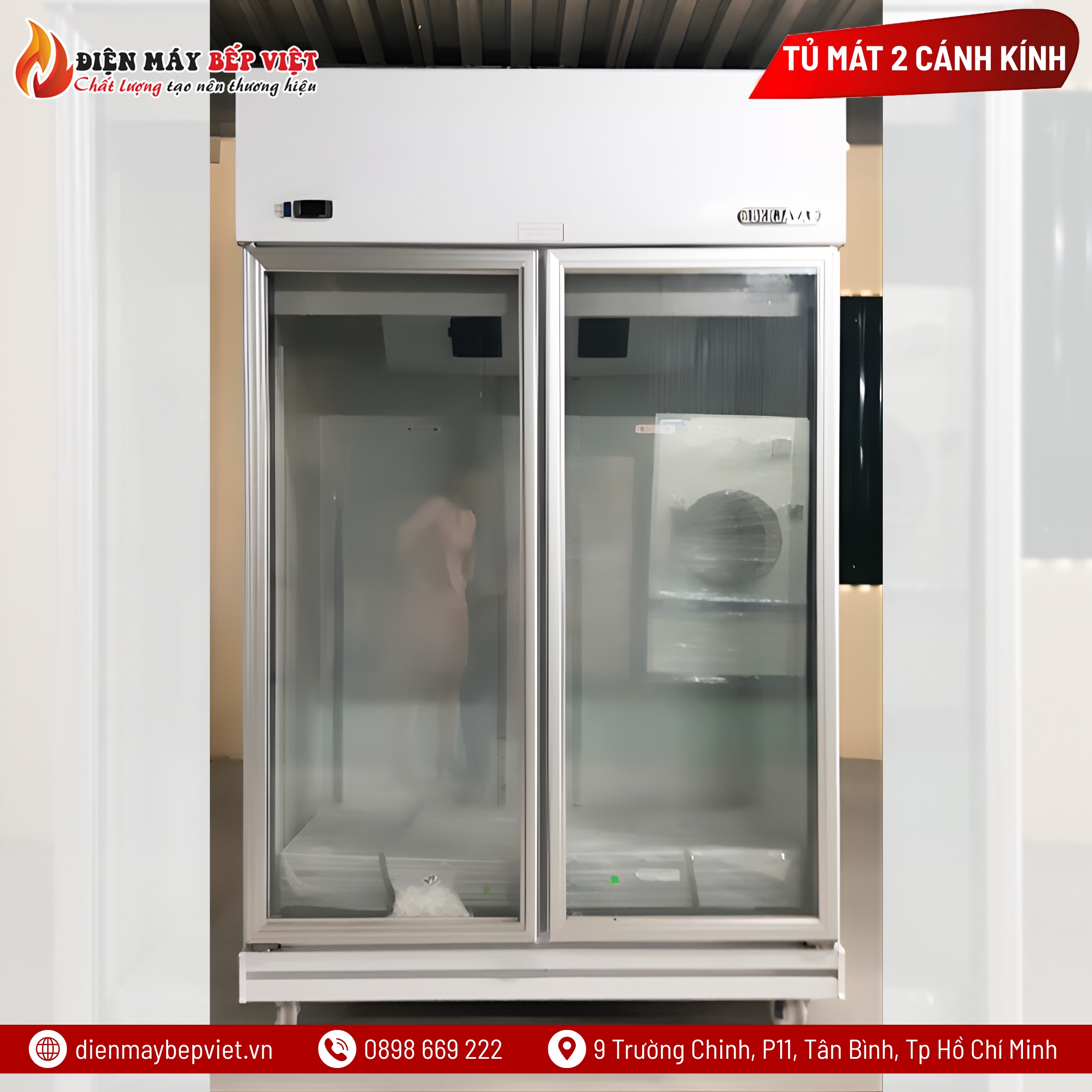 Tủ Mát 2 Cánh Kính Berjaya 2D/DC-SM