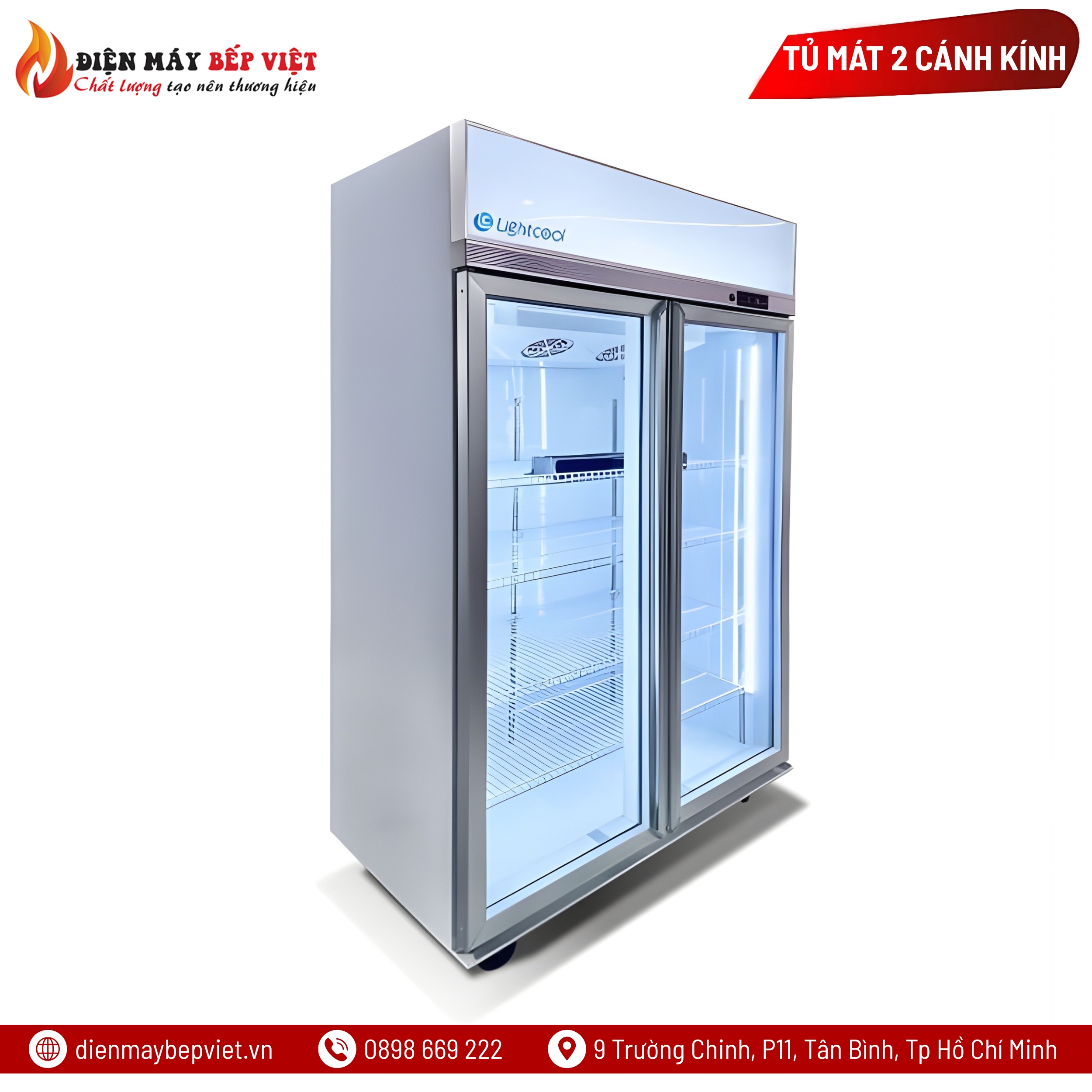 Tủ Mát 2 Cánh Kính Lightcool LS-1200F/880L