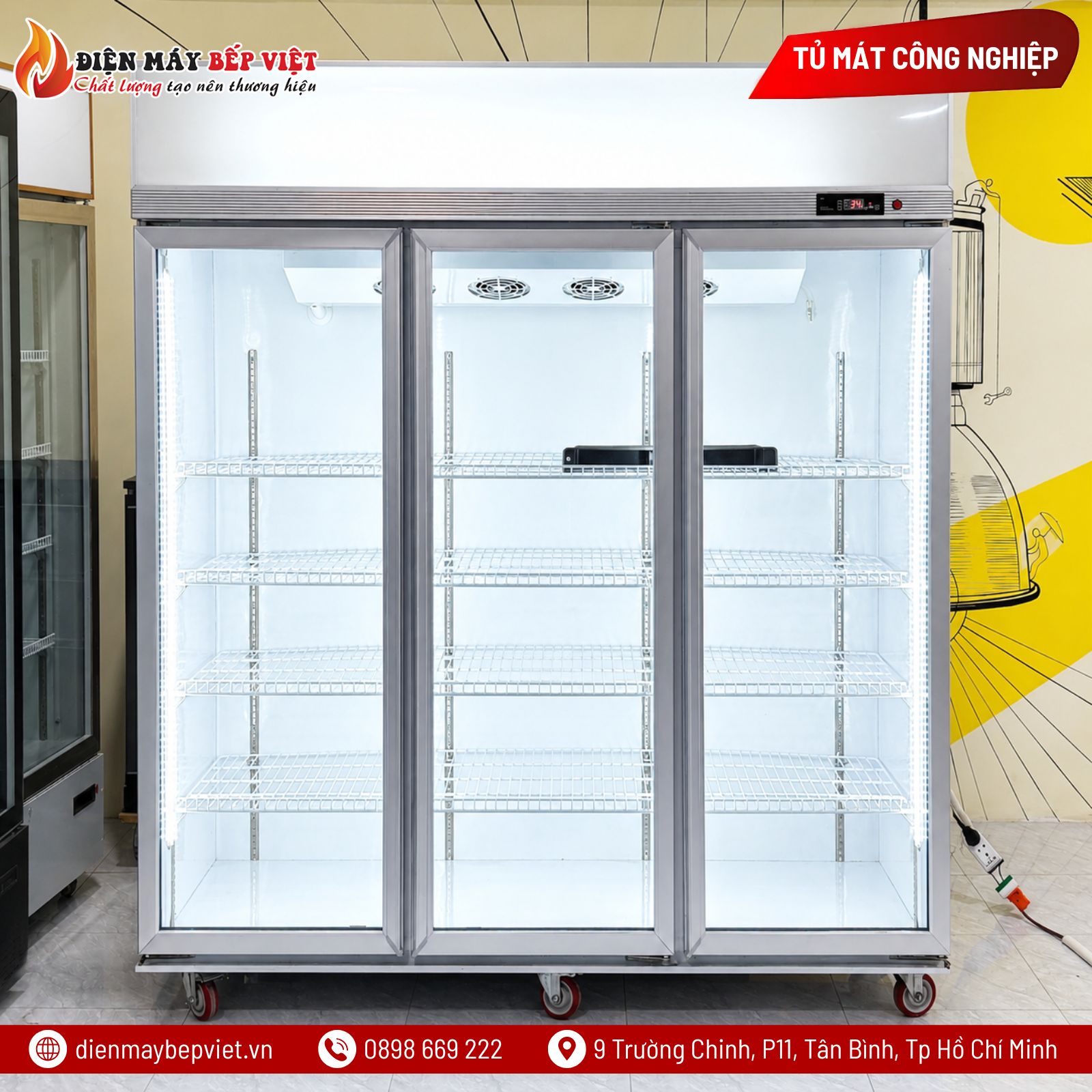 Tủ Mát 3 Cánh Lightcool LS-1200F/1600L