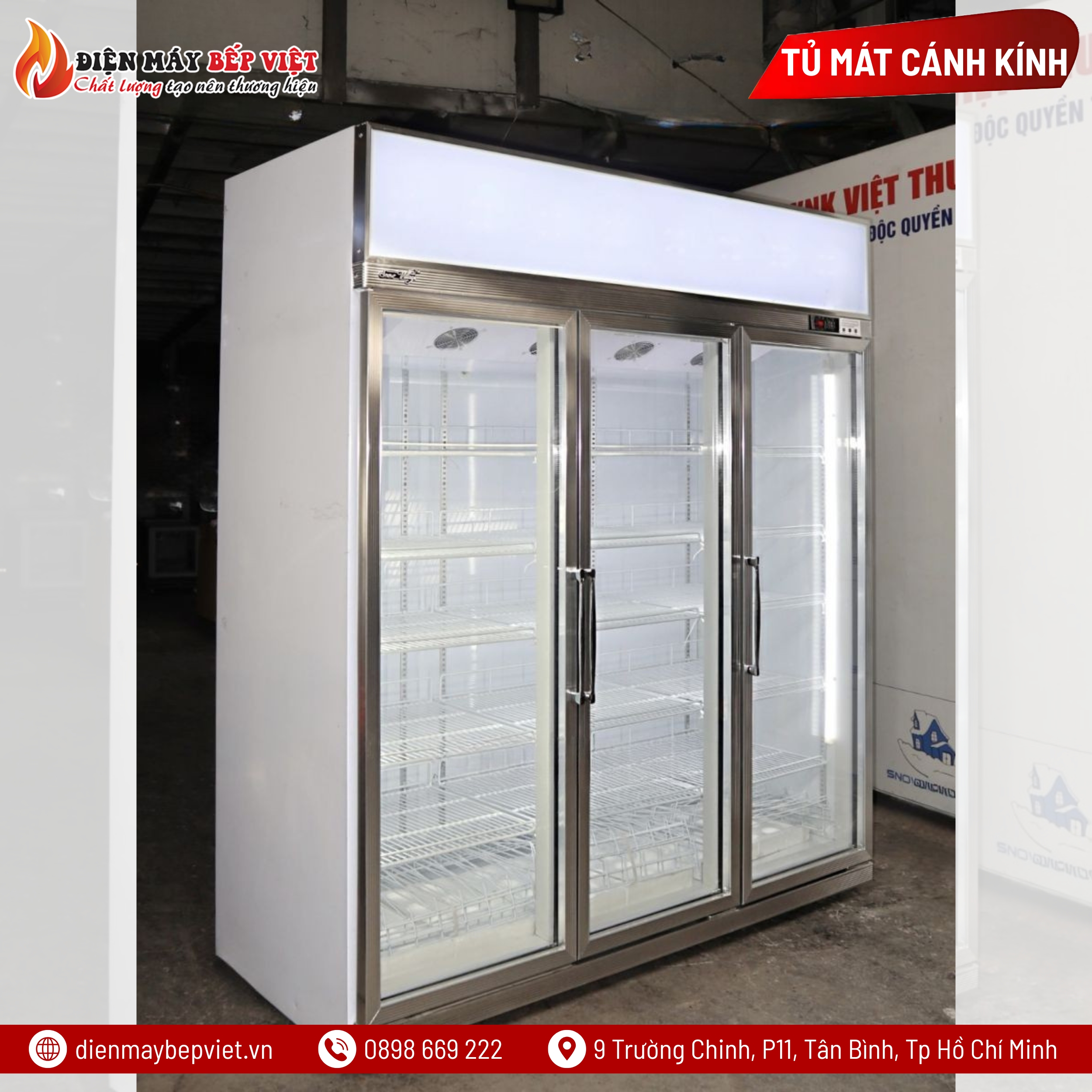 Tủ mát 3 cửa kính cao cấp LC-1860FA