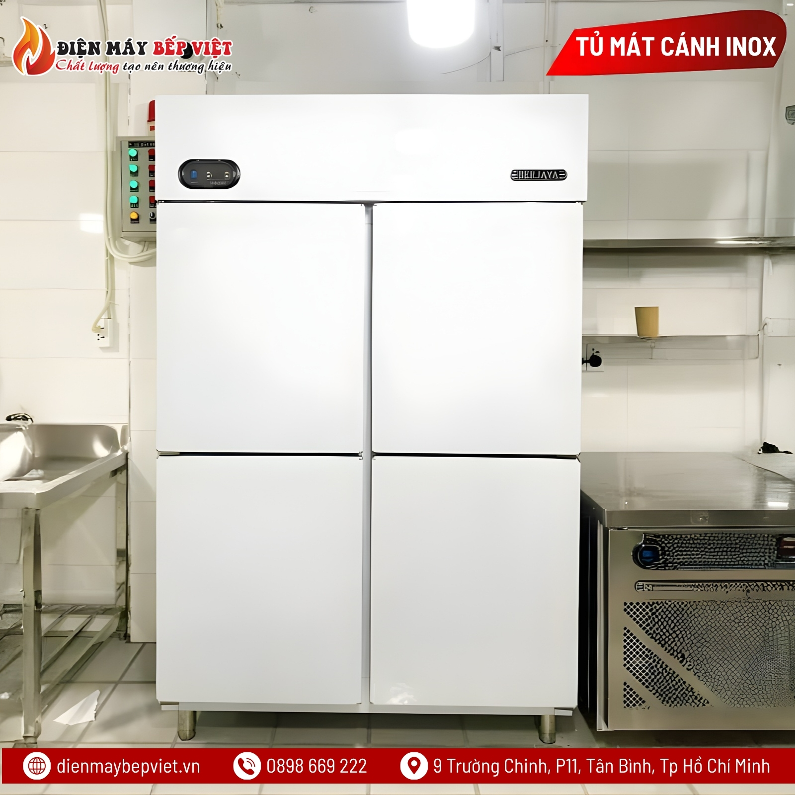 Tủ Mát 4 Cánh Inox Berjaya BS4DUC/Z