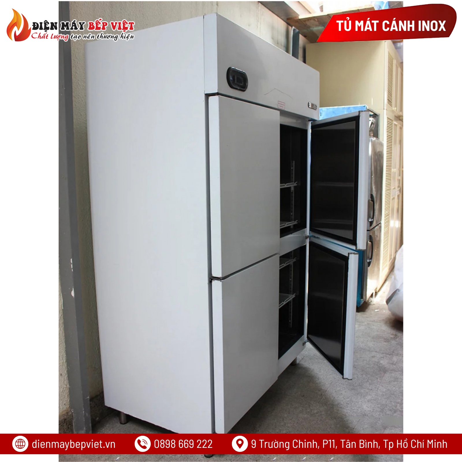 Tủ Mát 4 Cánh Inox Berjaya BS4DUC/Z