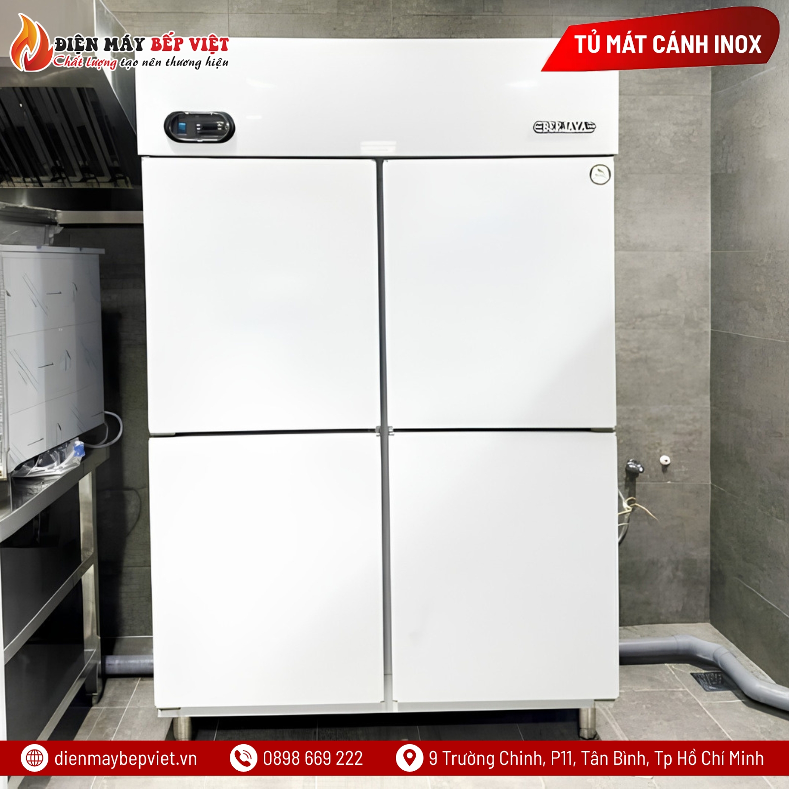Tủ Mát 4 Cánh Inox Berjaya BS4DUC/Z