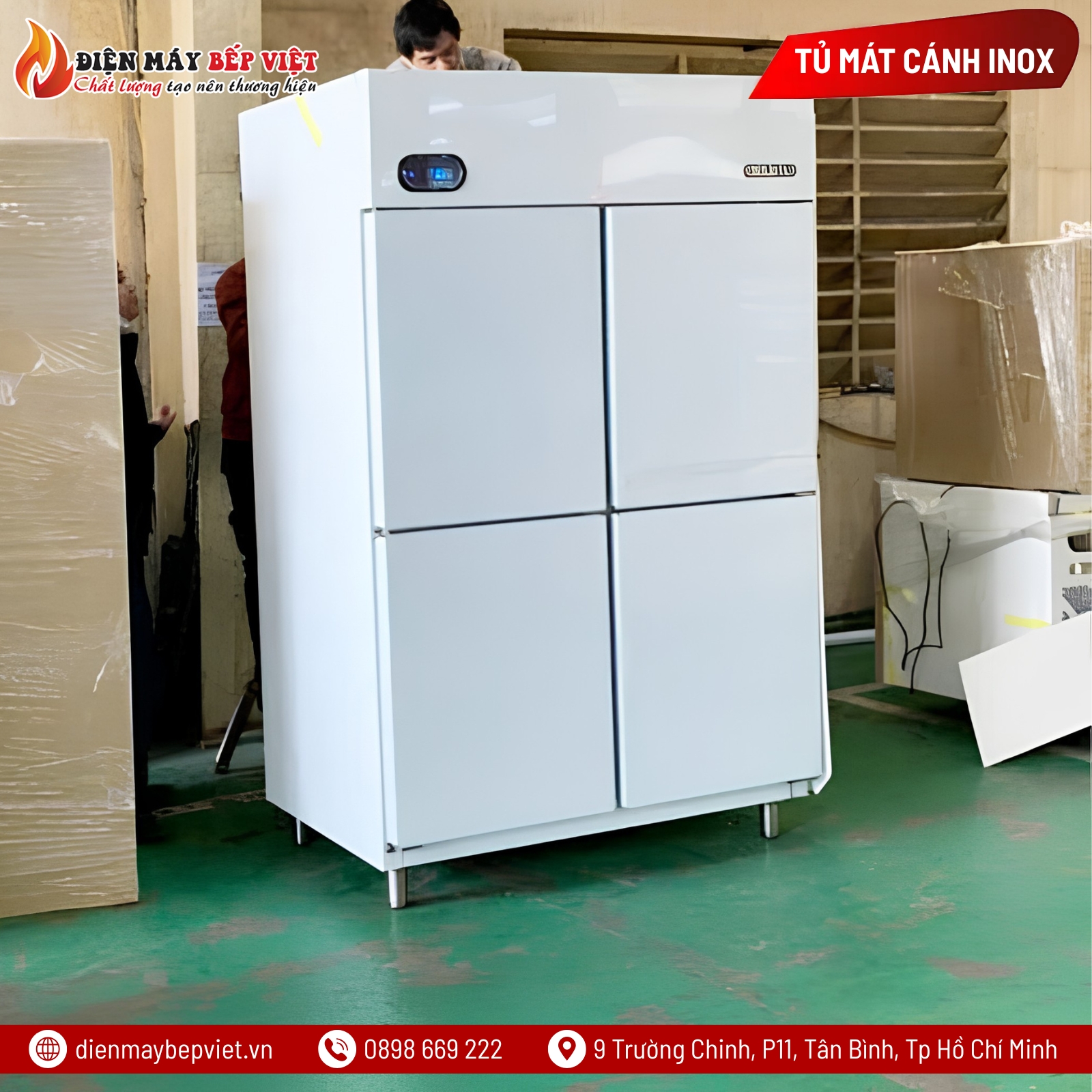 Tủ Mát 4 Cánh Inox Berjaya BS4DUC/Z