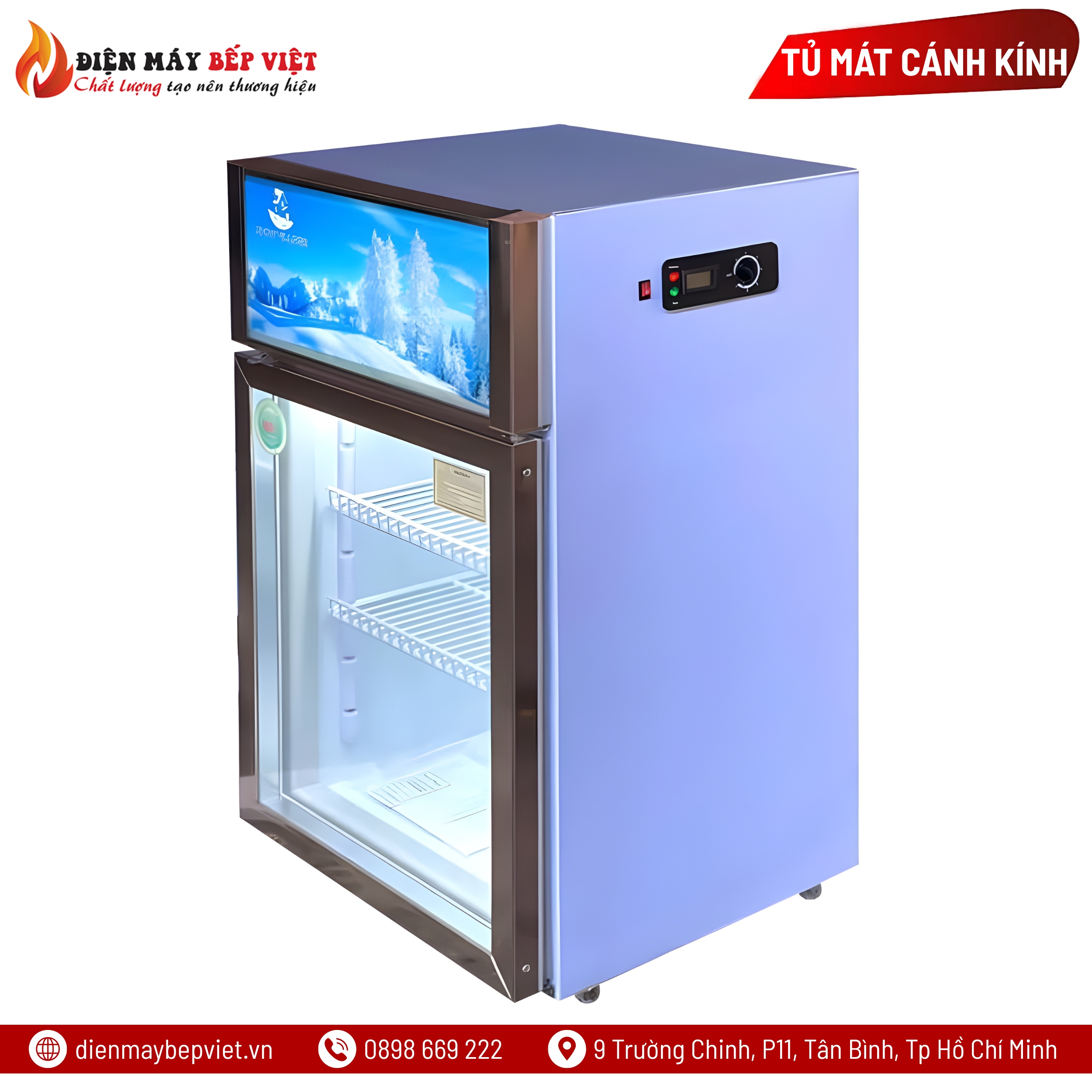 Tủ Mát Mini 1 Cửa Kính LC-100