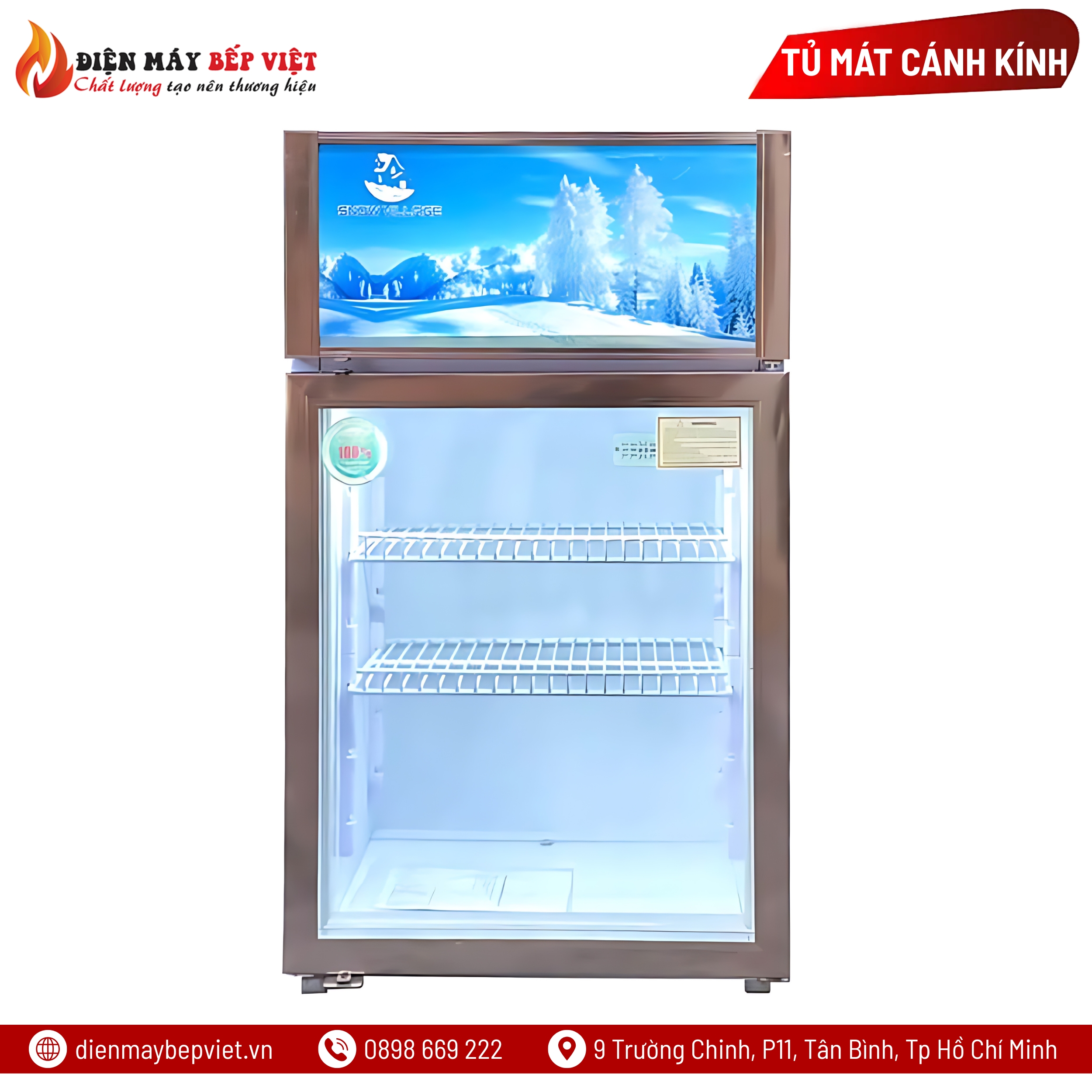 Tủ Mát Mini 1 Cửa Kính LC-100